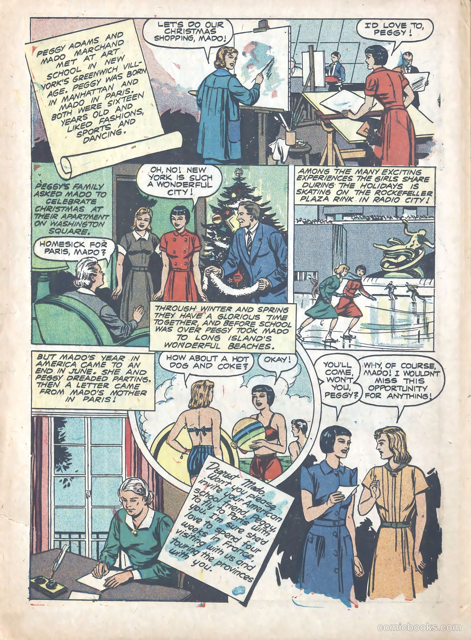 Peggy and Mado and Their Four Weeks in France #nn (1951) — page 2 of 16