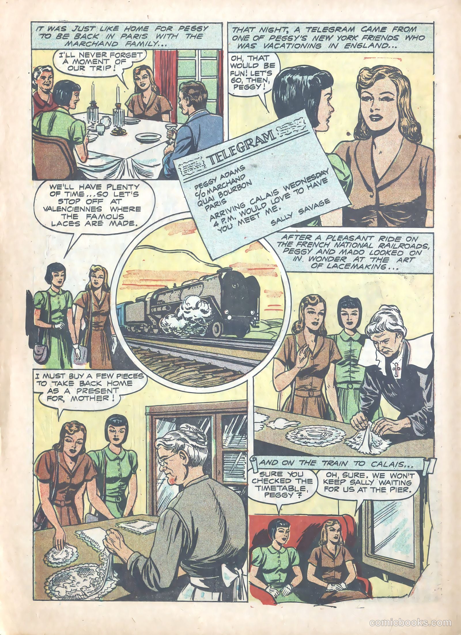 Peggy and Mado and Their Four Weeks in France #nn (1951) — page 12 of 16
