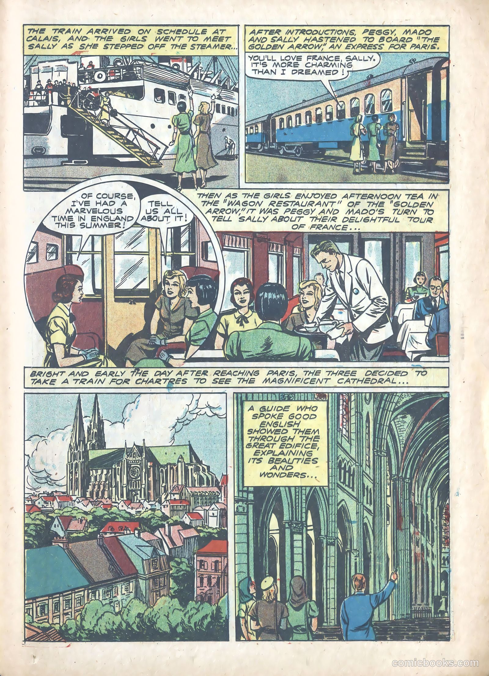 Peggy and Mado and Their Four Weeks in France #nn (1951) — page 13 of 16