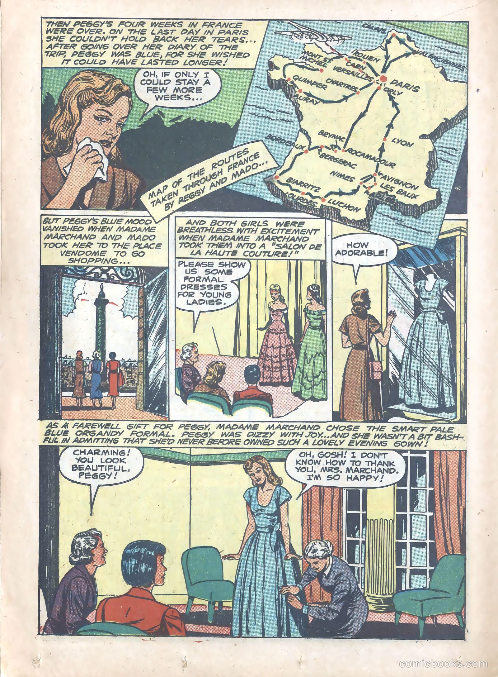 Peggy and Mado and Their Four Weeks in France #nn (1951) — page 14 of 16