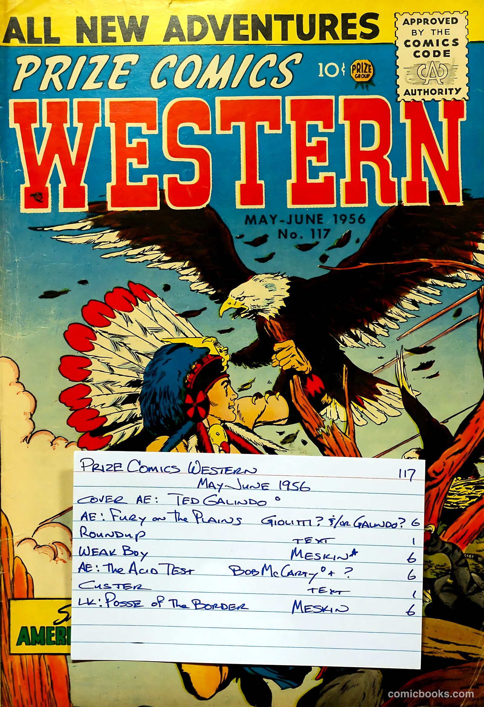 Prize Comics Western #117 (1950) — page 37 of 37