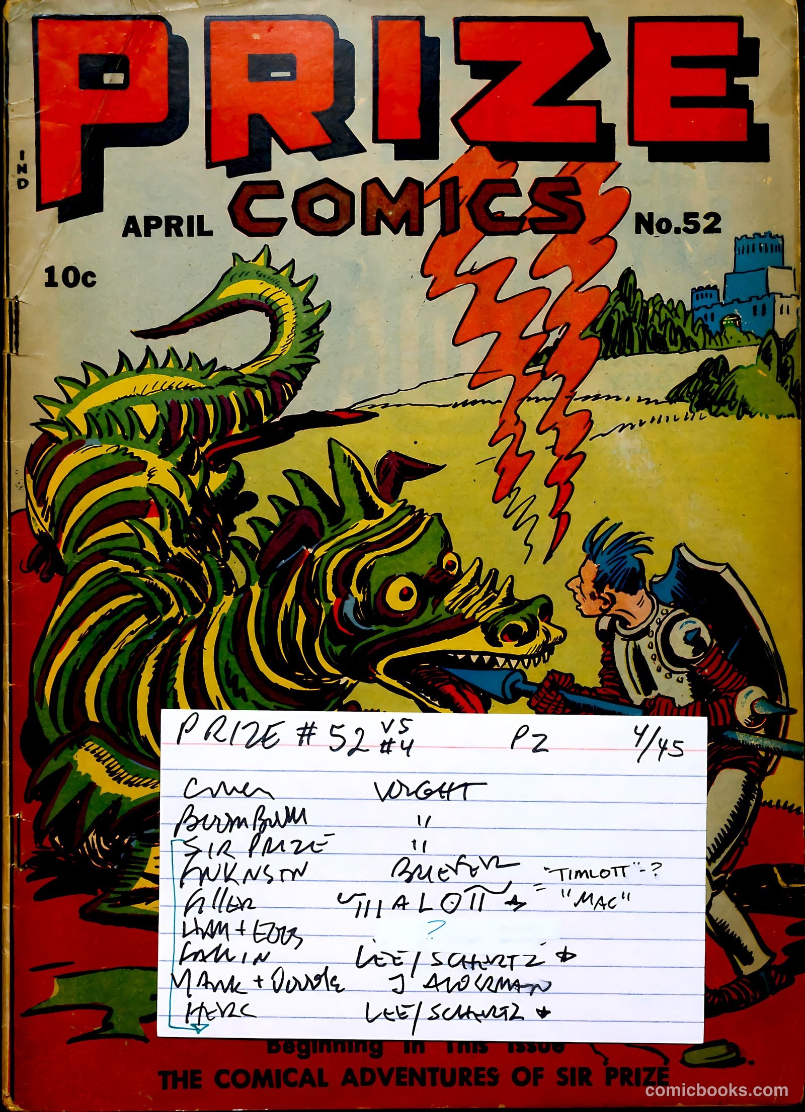 Prize Comics #52 (1940) — page 53 of 53