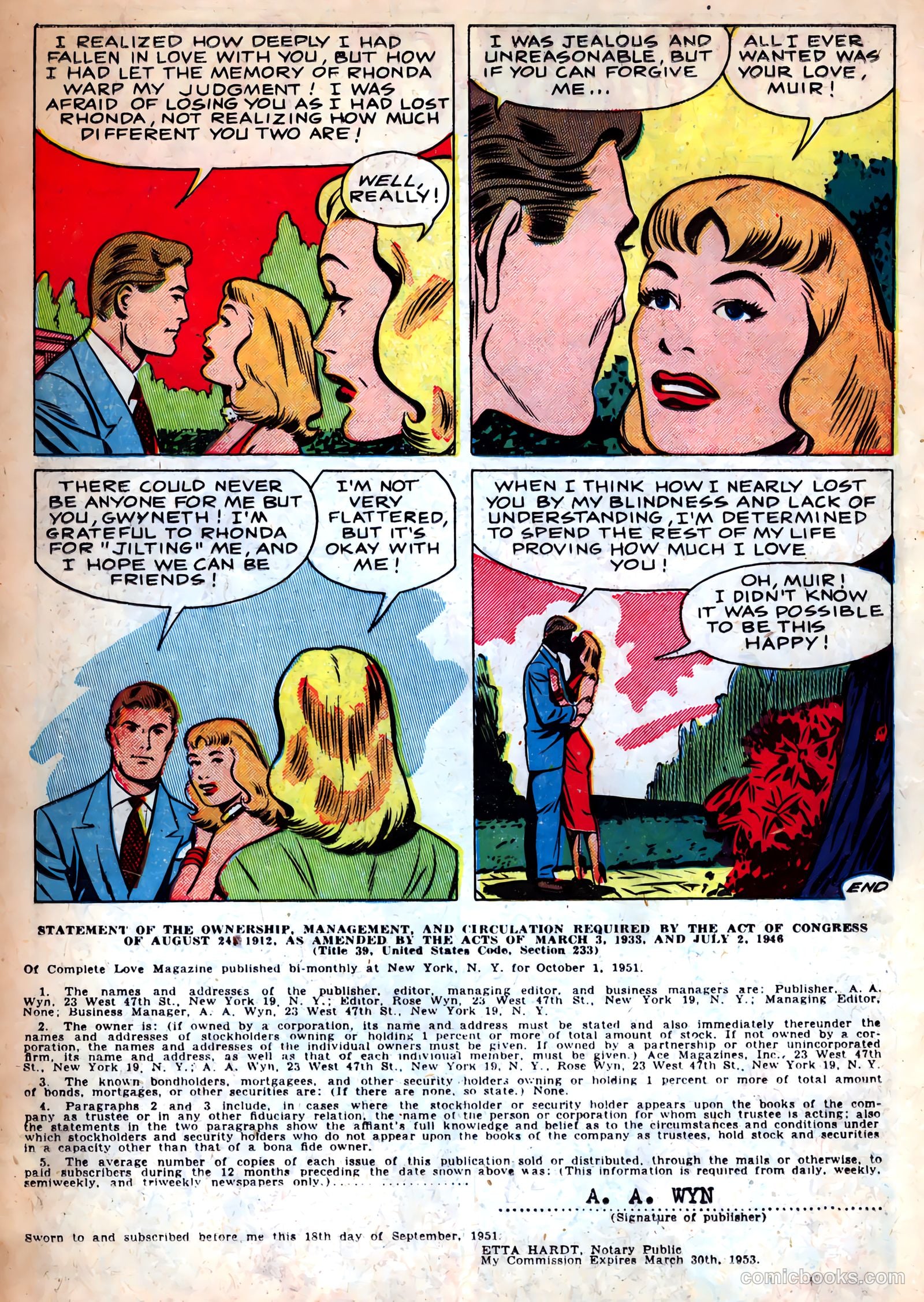 Complete Love Magazine #163 (1951) — page 10 of 36