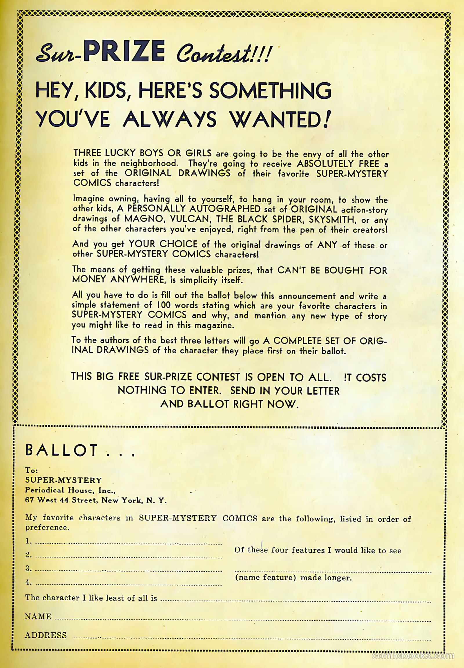 Super-Mystery Comics v1 #5 — page 67 of 68