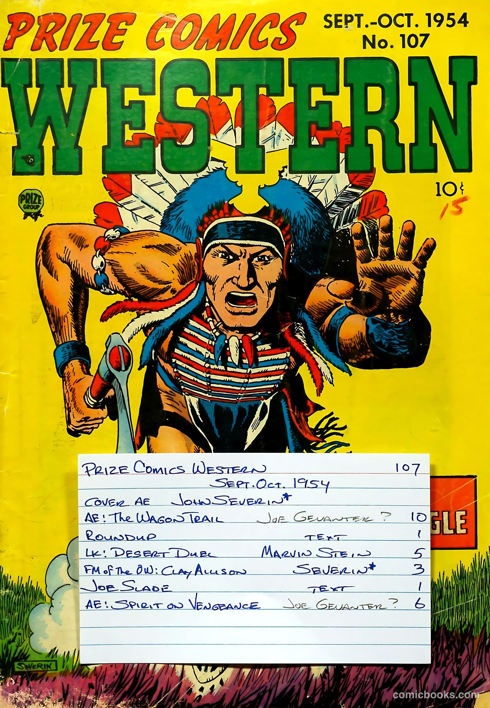 Prize Comics Western #107 (1950) — page 37 of 37