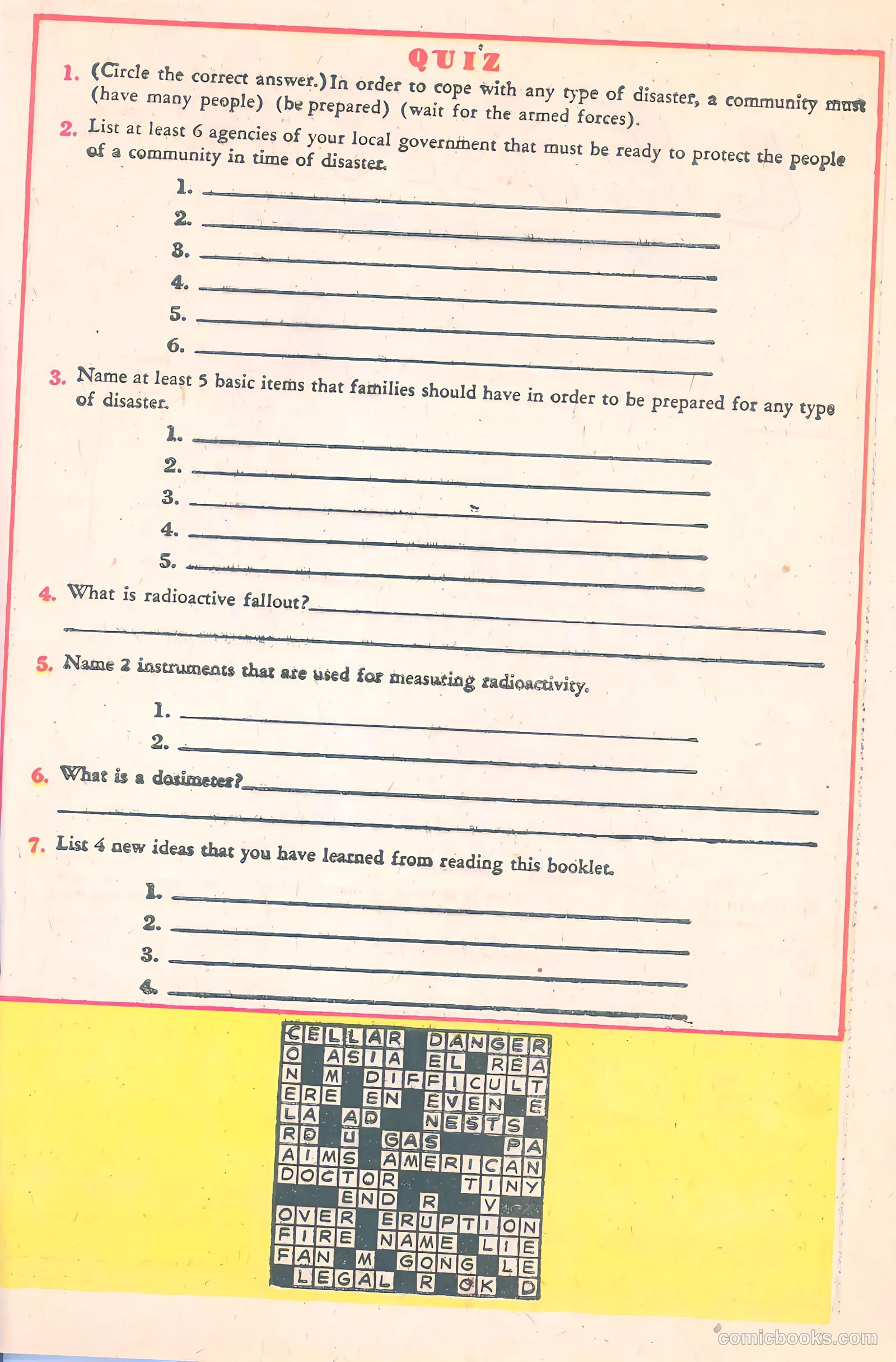 Operation Survival! #nn (1957) — page 32 of 33