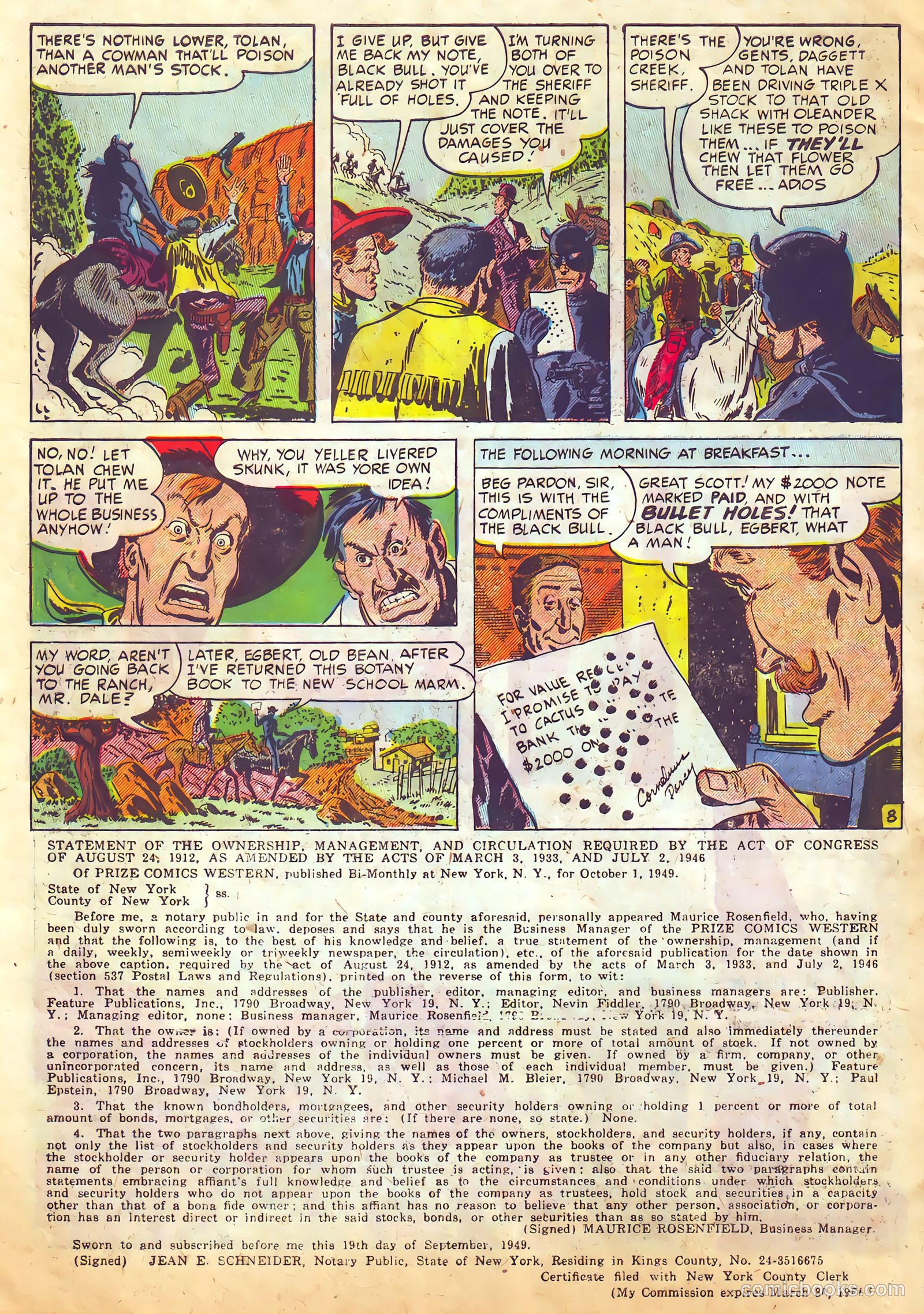 Prize Comics Western #80 (1950) — page 40 of 52
