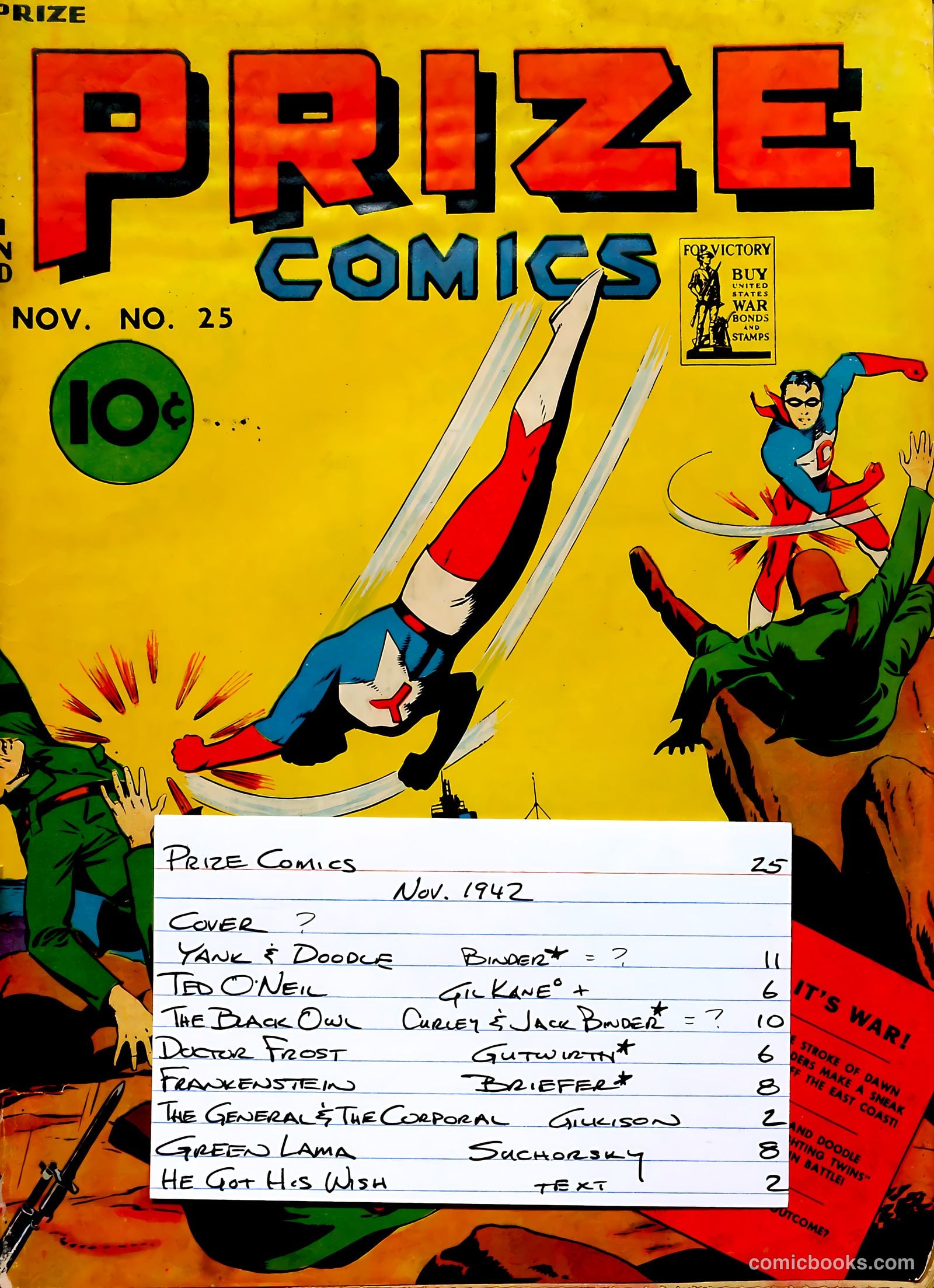 Prize Comics #25 (1940) — page 70 of 71