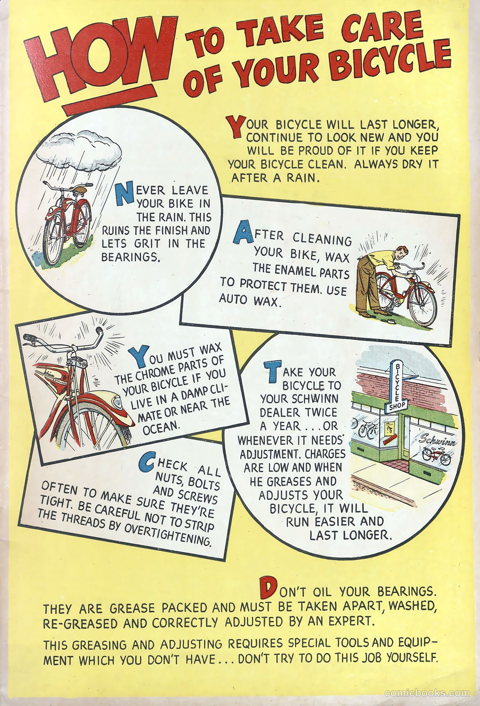 Schwinn Bicycle Book #nn (1949) — page 32 of 33