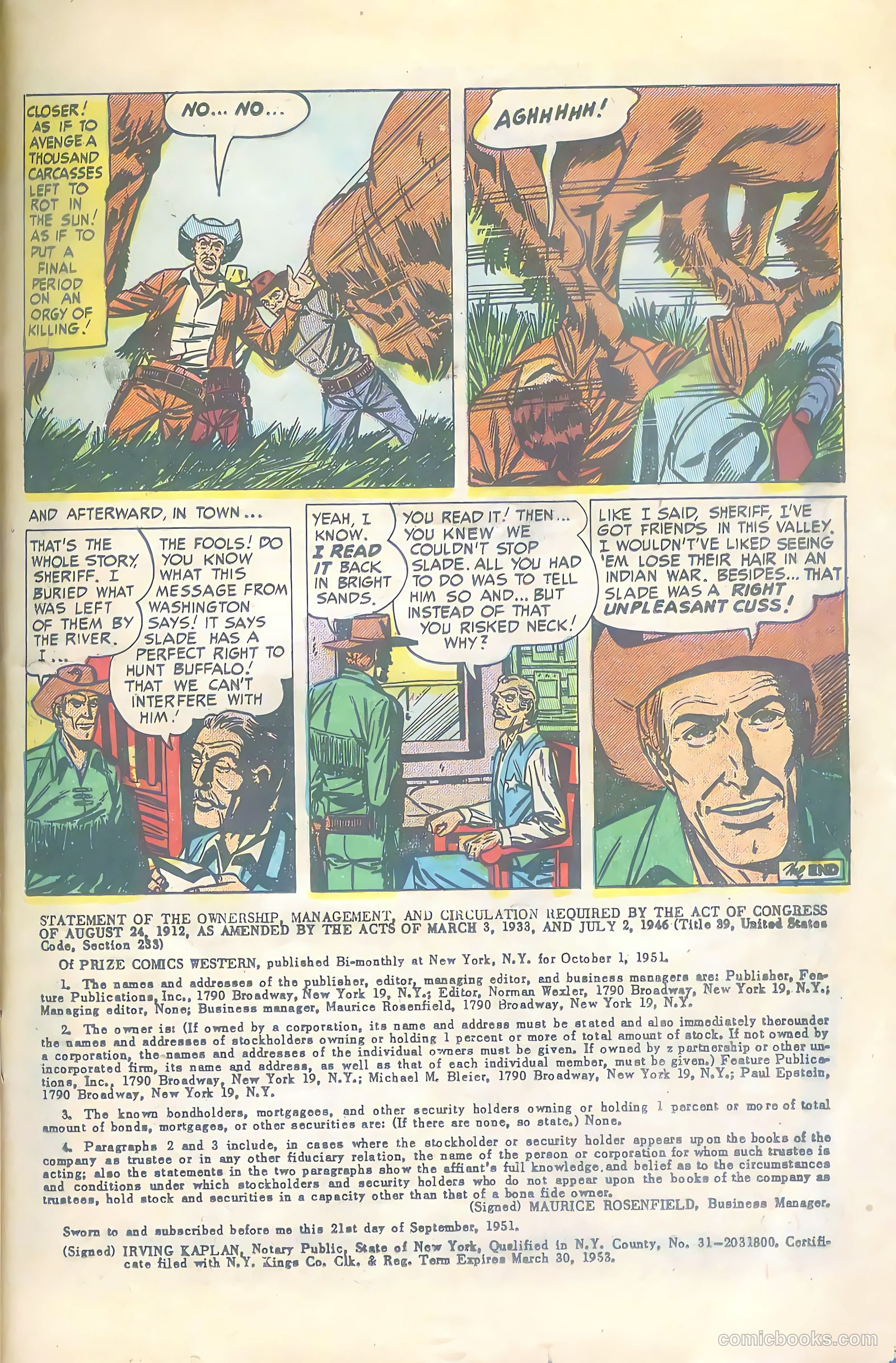 Prize Comics Western #92 (1950) — page 29 of 44