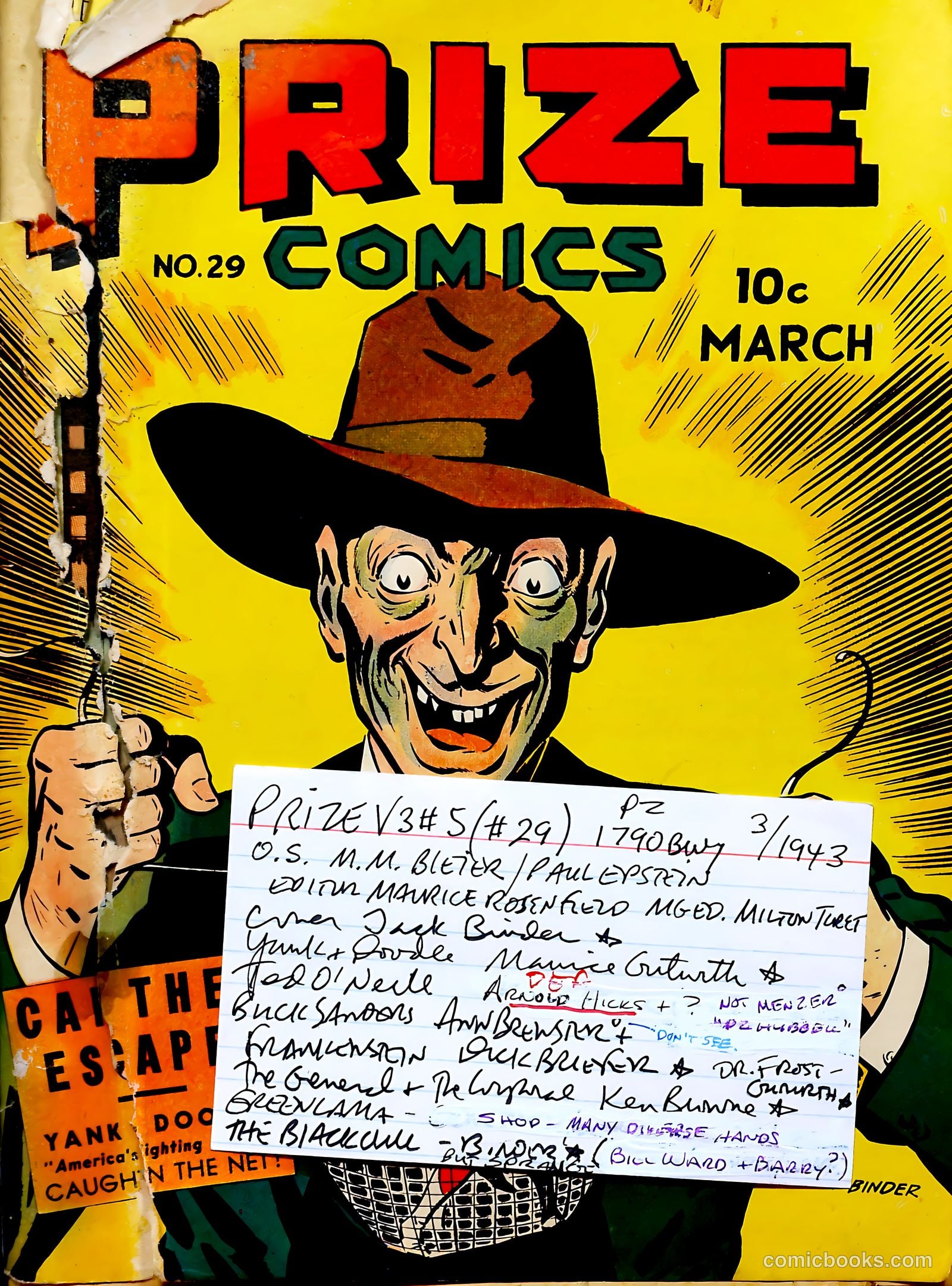 Prize Comics #29 (1940) — page 69 of 69