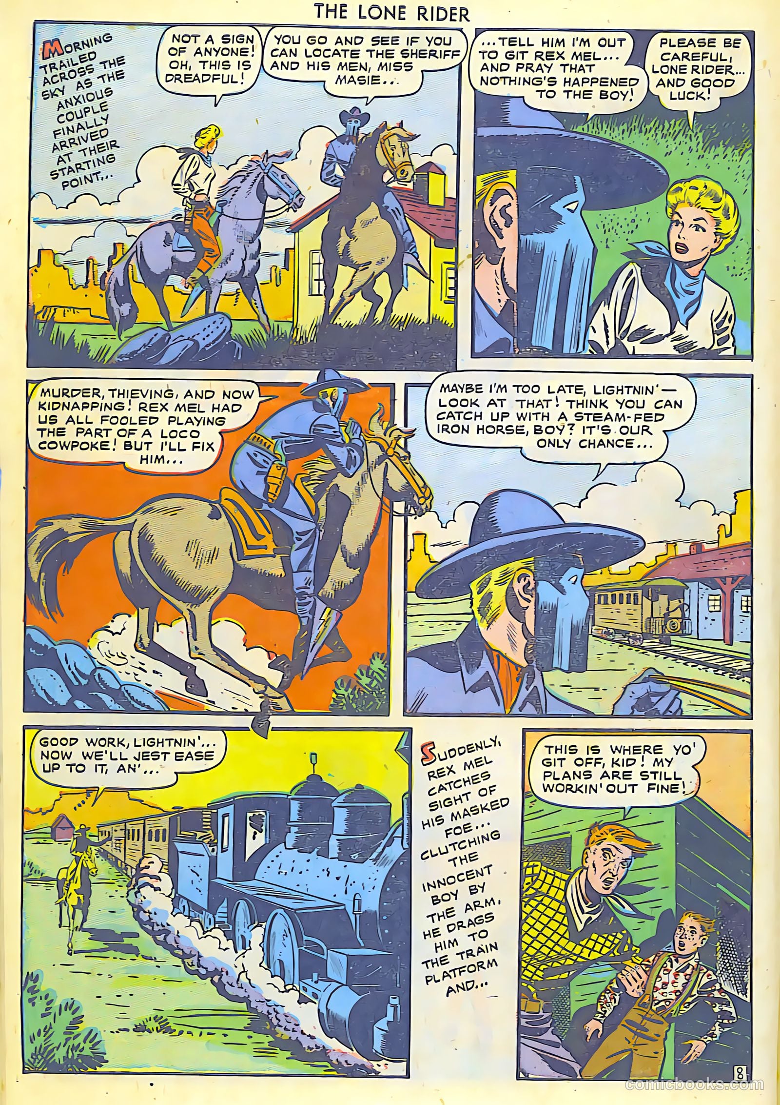 The Lone Rider #5 (1950) — page 9 of 30