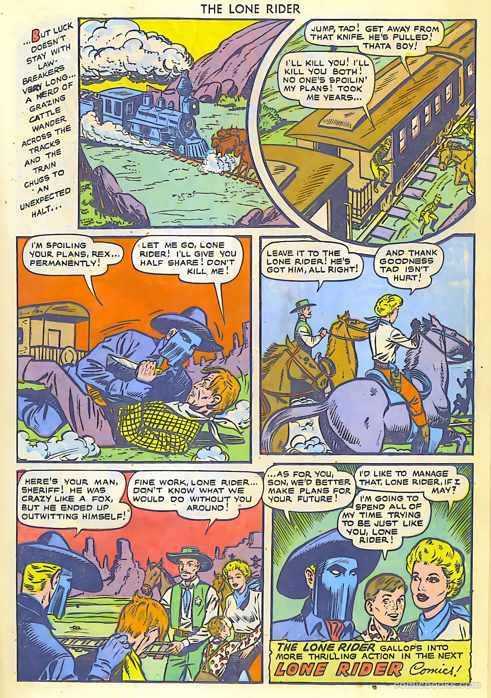 The Lone Rider #5 (1950) — page 10 of 30