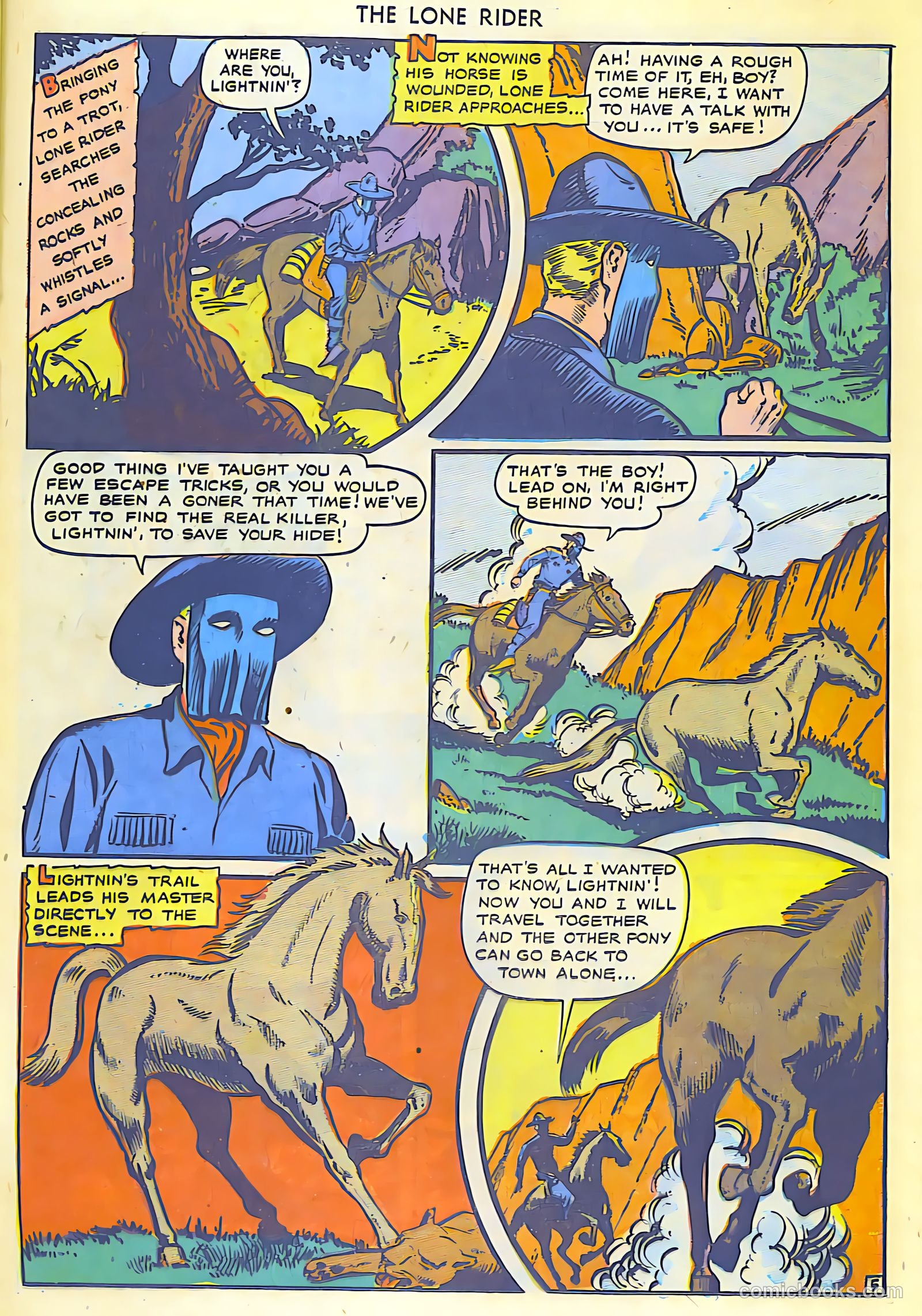 The Lone Rider #5 (1950) — page 22 of 30
