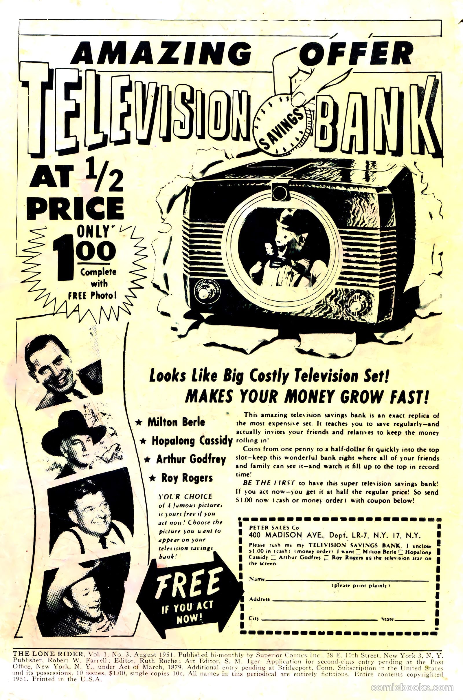 The Lone Rider #3 (1950) — page 2 of 36