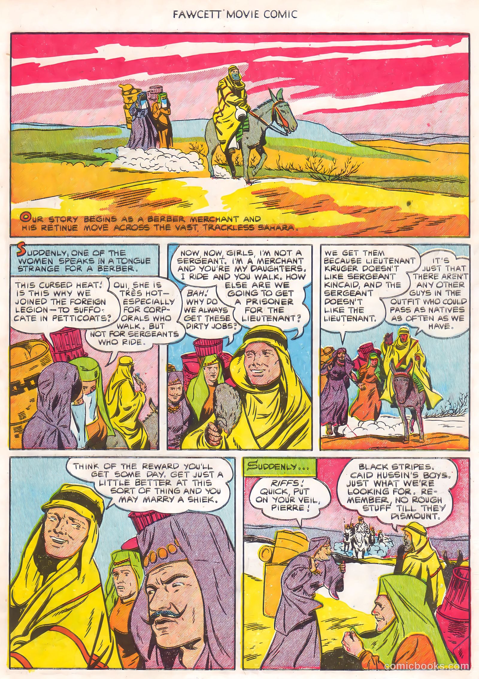 Fawcett Movie Comic 16 - Ten Tall Men #1 — page 5 of 36