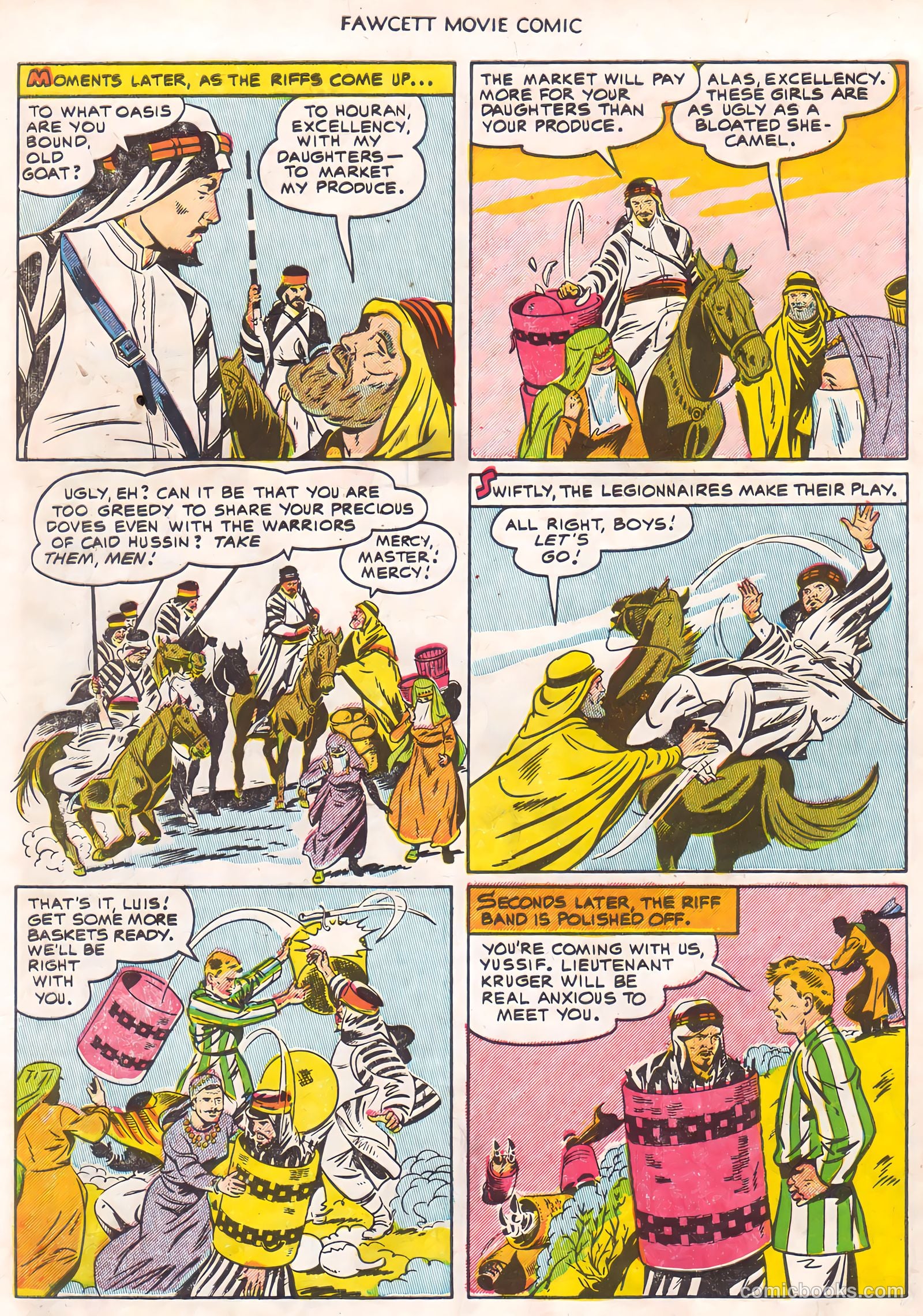 Fawcett Movie Comic 16 - Ten Tall Men #1 — page 6 of 36