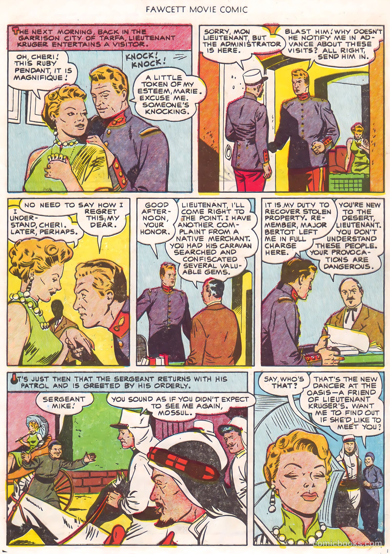 Fawcett Movie Comic 16 - Ten Tall Men #1 — page 7 of 36