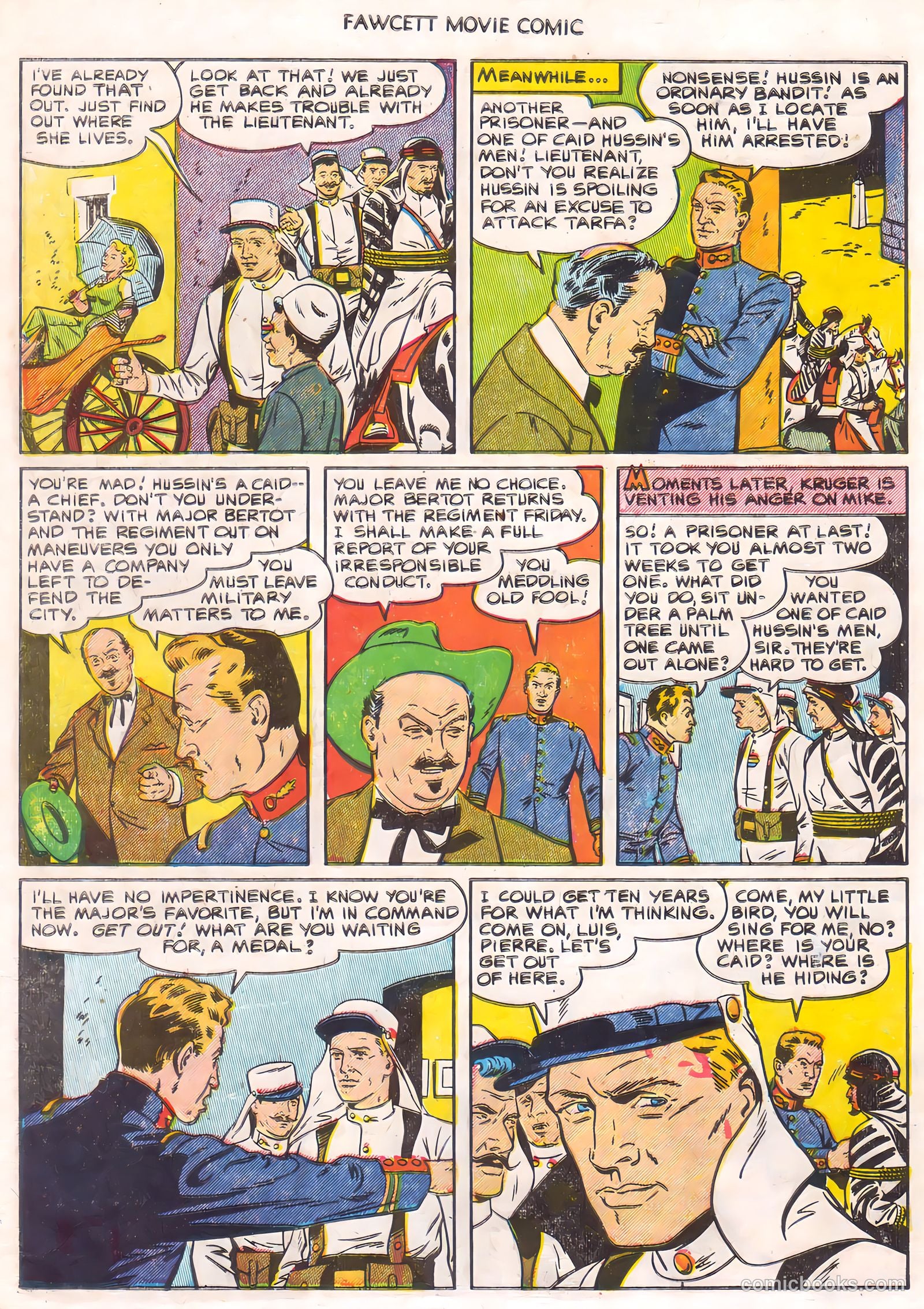 Fawcett Movie Comic 16 - Ten Tall Men #1 — page 8 of 36