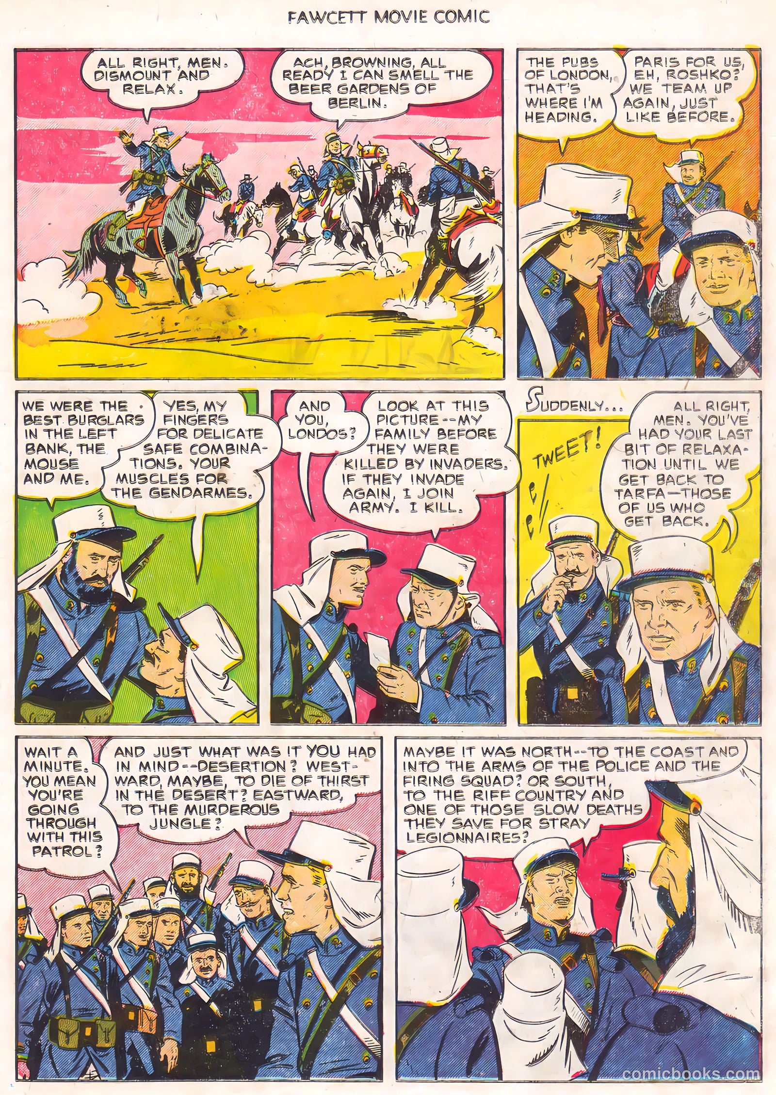 Fawcett Movie Comic 16 - Ten Tall Men #1 — page 13 of 36