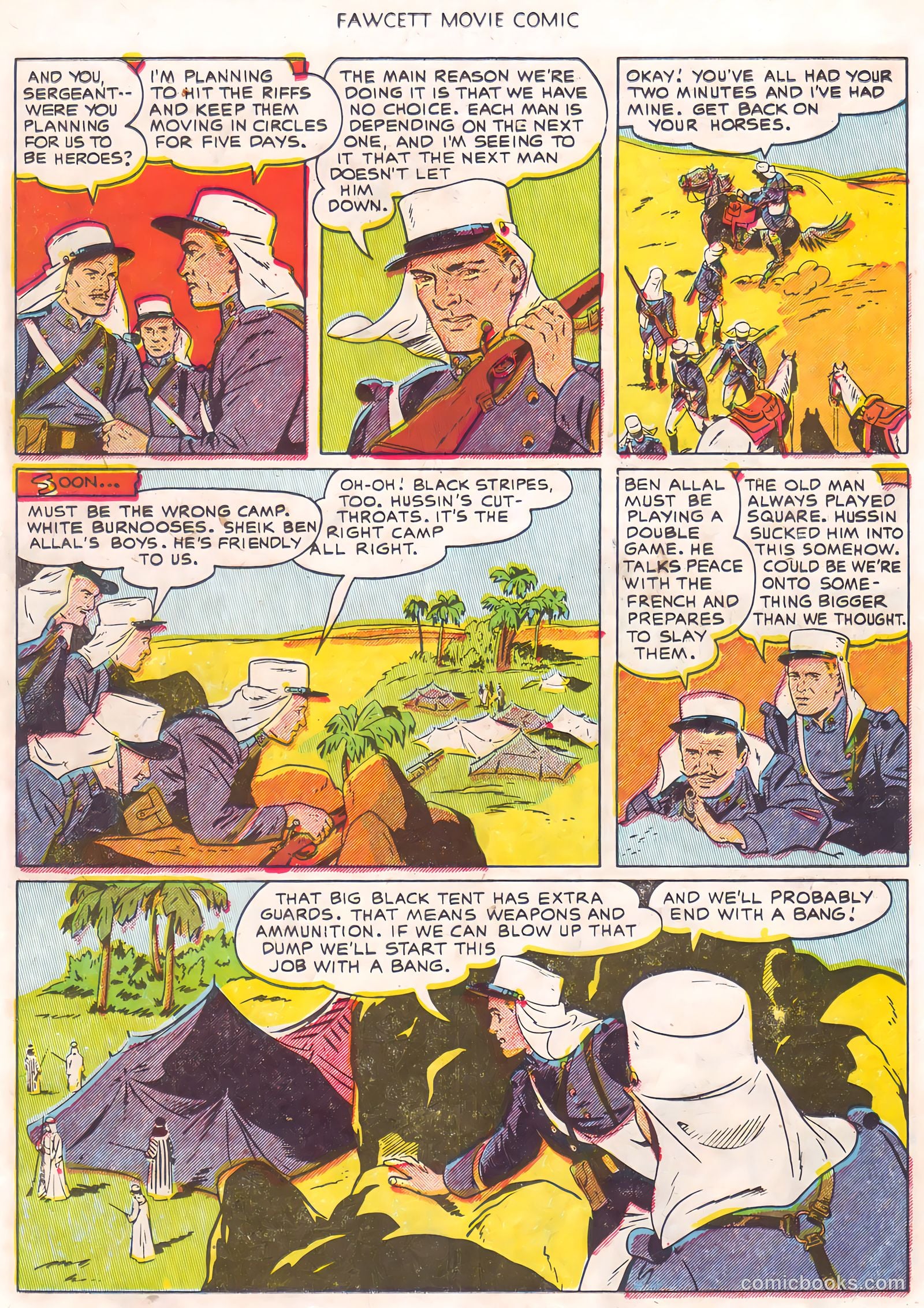 Fawcett Movie Comic 16 - Ten Tall Men #1 — page 14 of 36