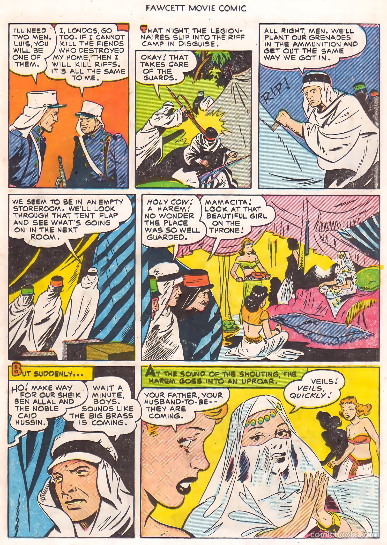 Fawcett Movie Comic 16 - Ten Tall Men #1 — page 15 of 36