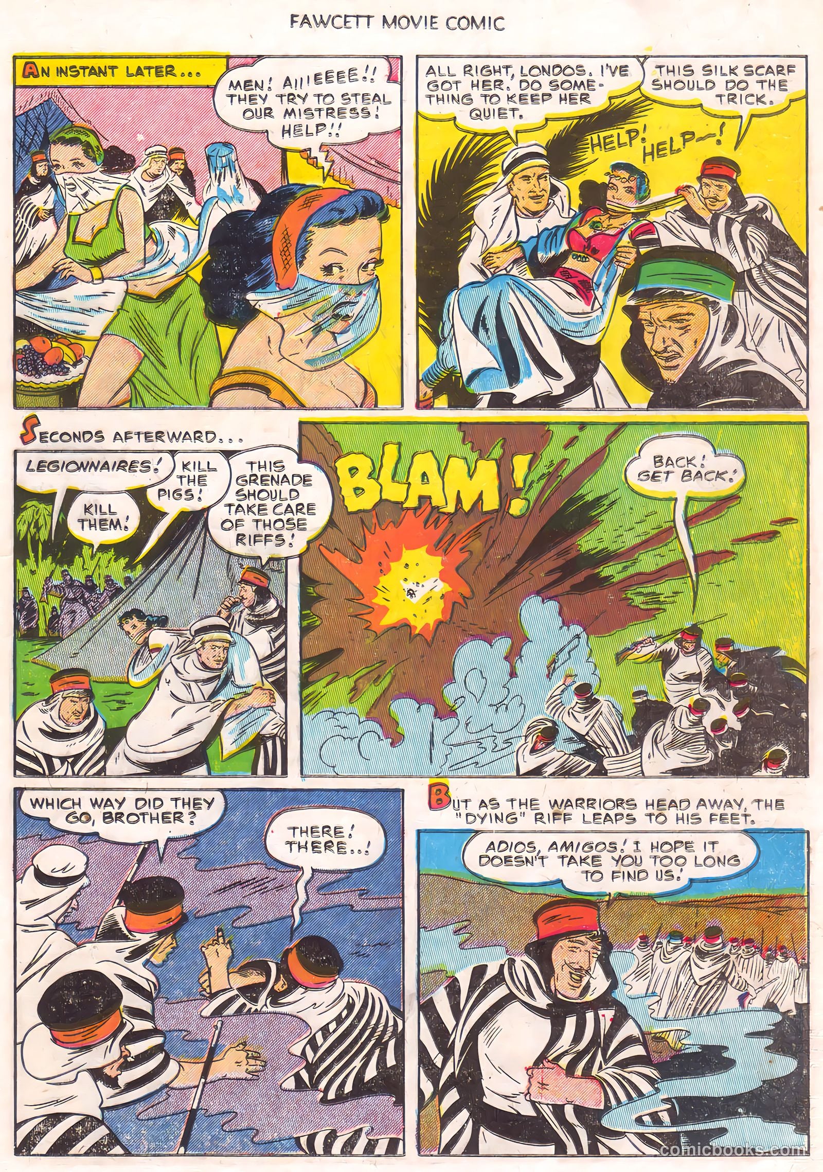 Fawcett Movie Comic 16 - Ten Tall Men #1 — page 17 of 36