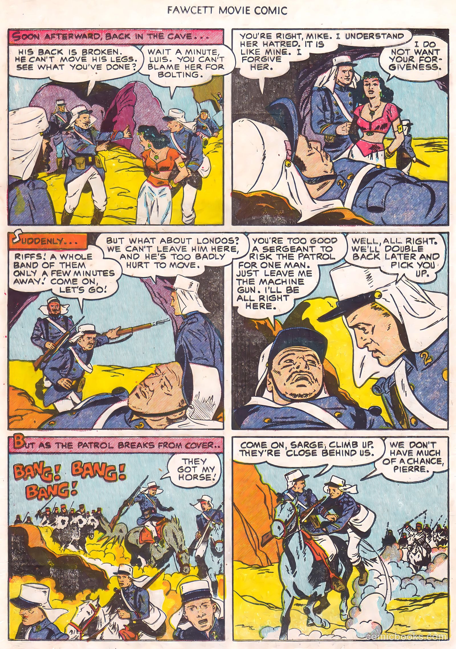 Fawcett Movie Comic 16 - Ten Tall Men #1 — page 20 of 36