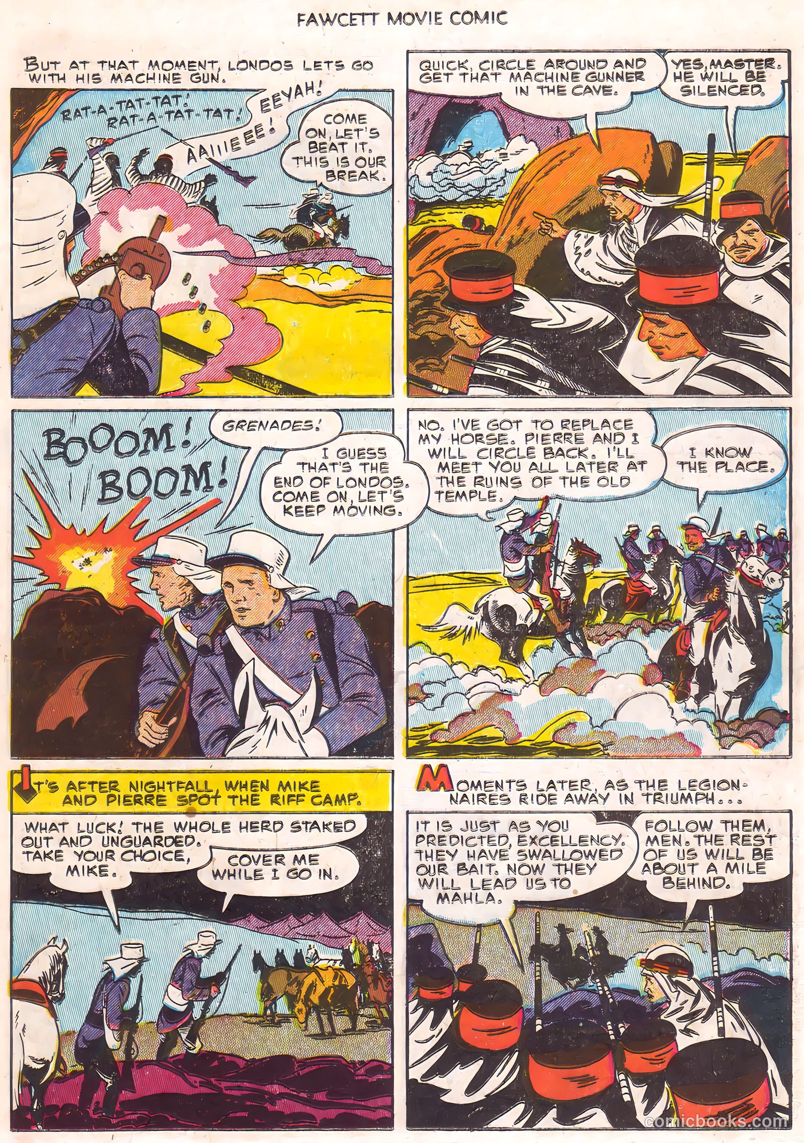 Fawcett Movie Comic 16 - Ten Tall Men #1 — page 21 of 36