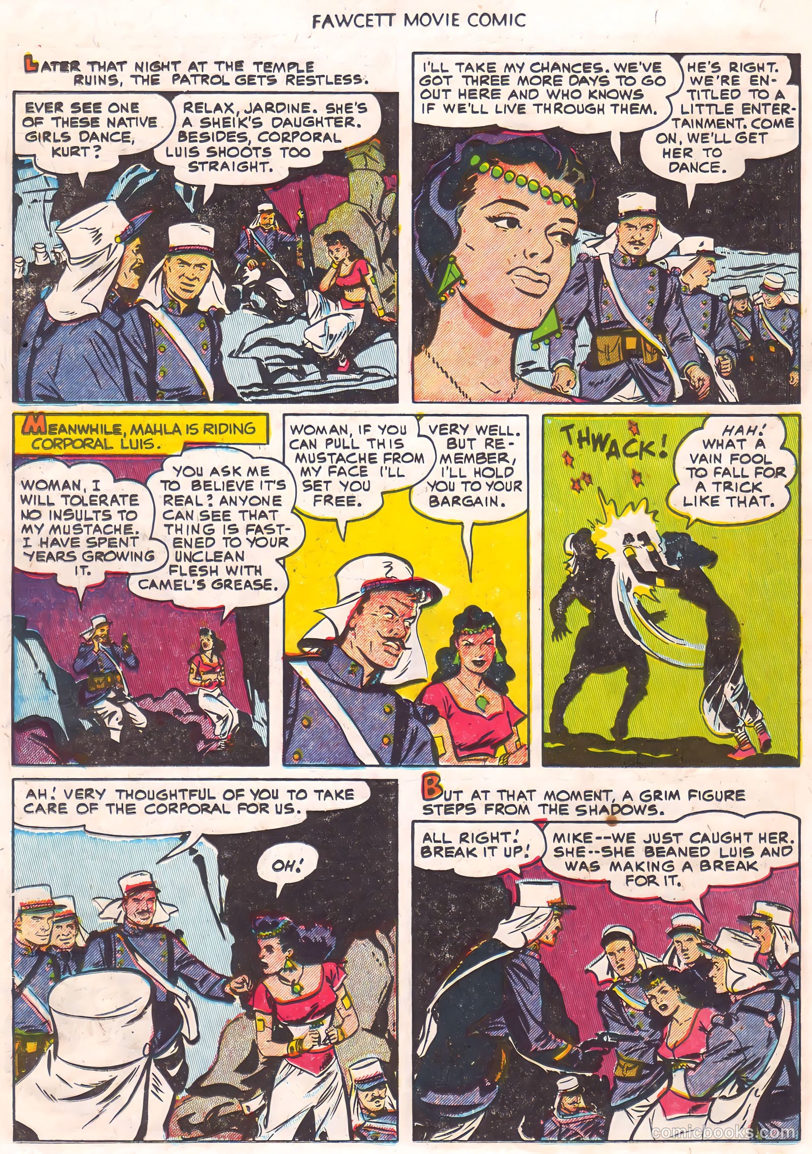 Fawcett Movie Comic 16 - Ten Tall Men #1 — page 22 of 36