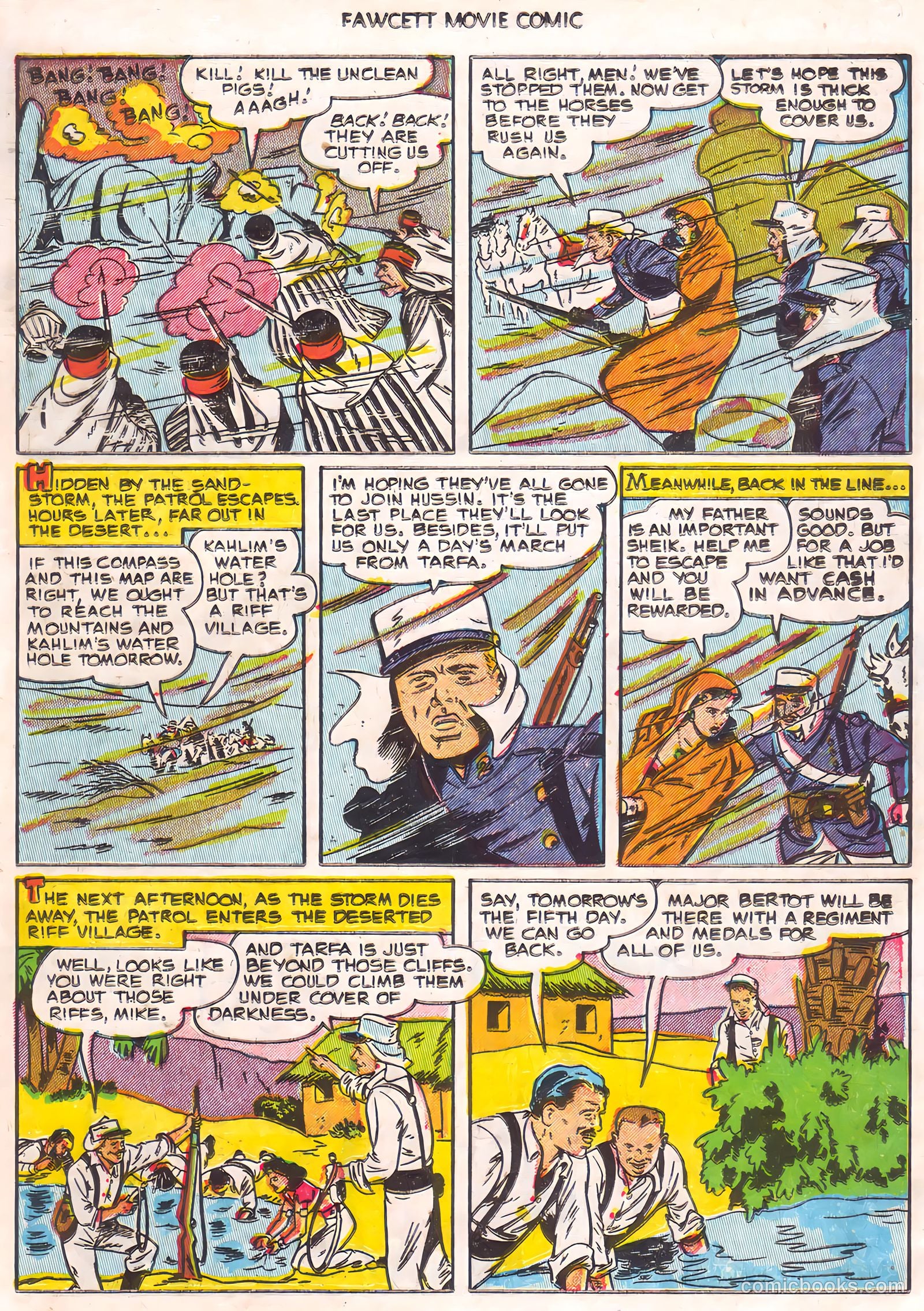 Fawcett Movie Comic 16 - Ten Tall Men #1 — page 25 of 36