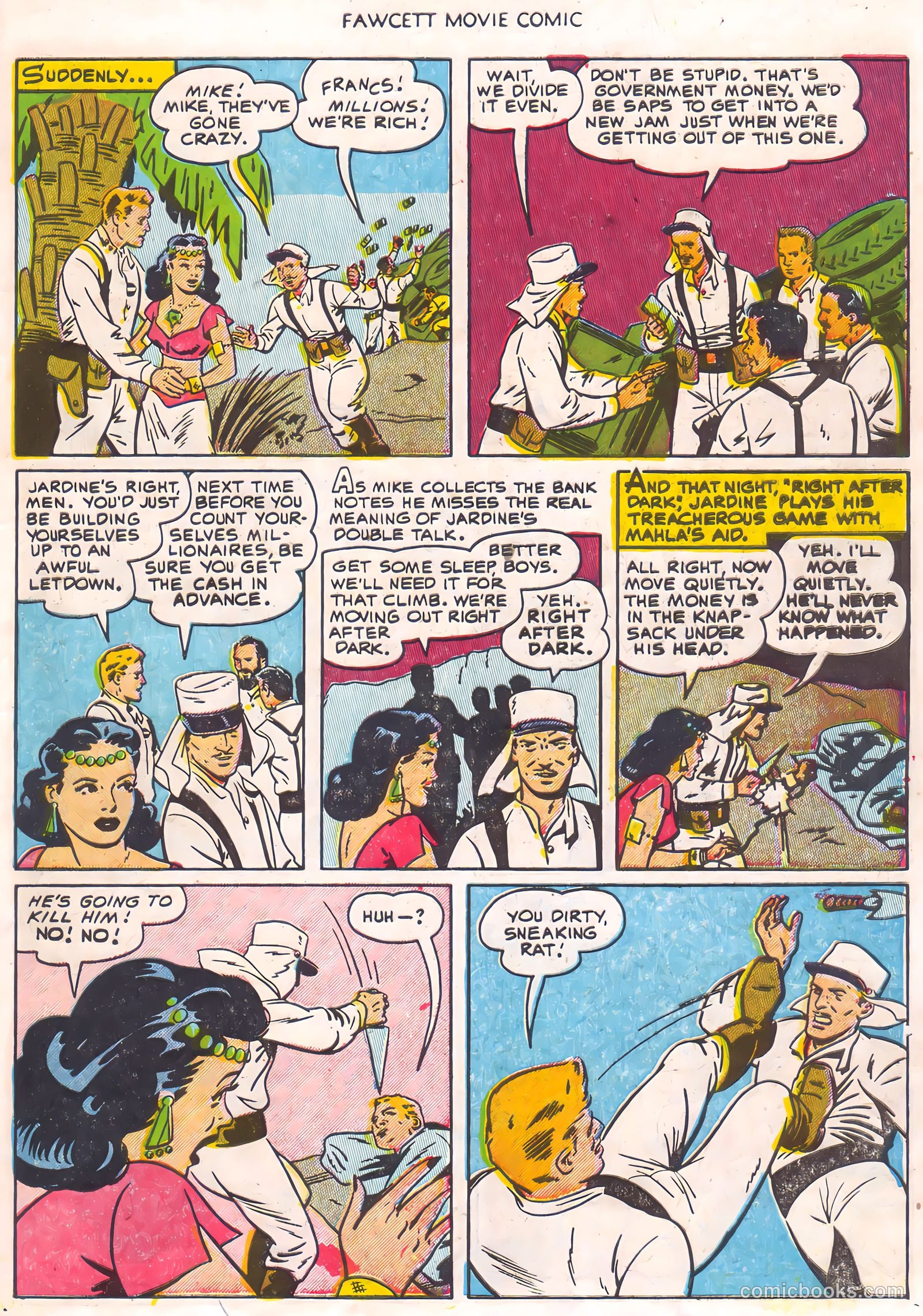 Fawcett Movie Comic 16 - Ten Tall Men #1 — page 27 of 36