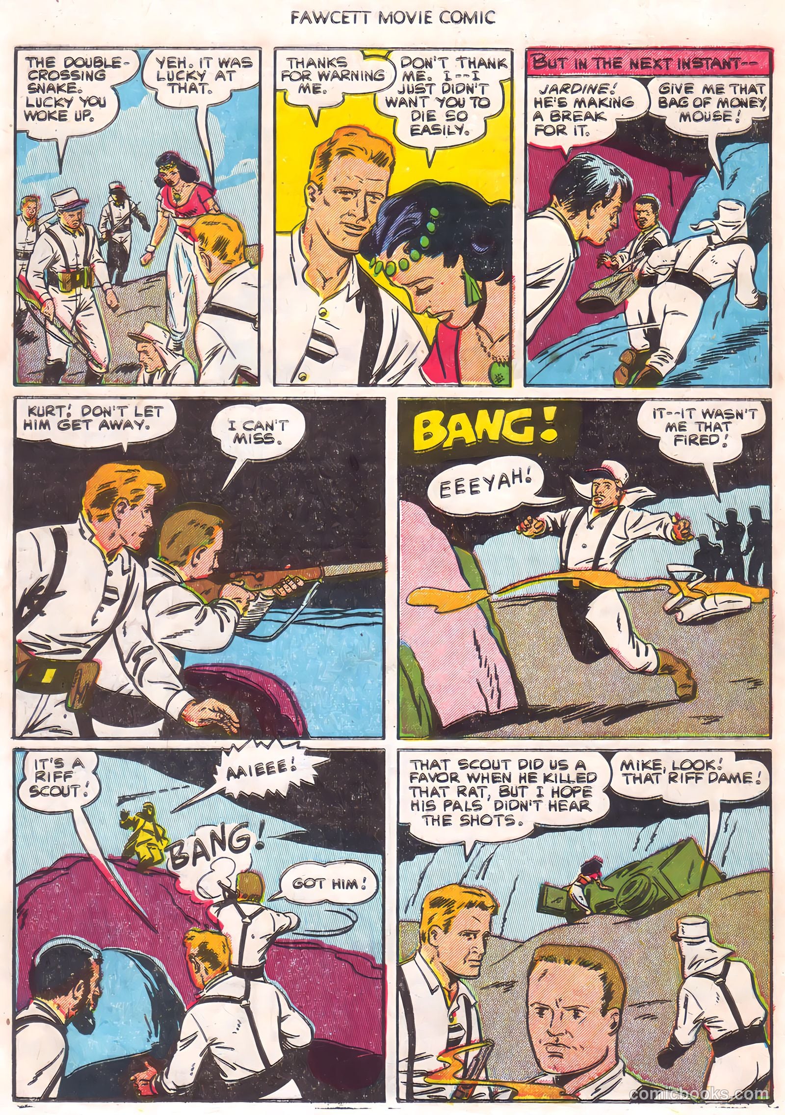 Fawcett Movie Comic 16 - Ten Tall Men #1 — page 28 of 36