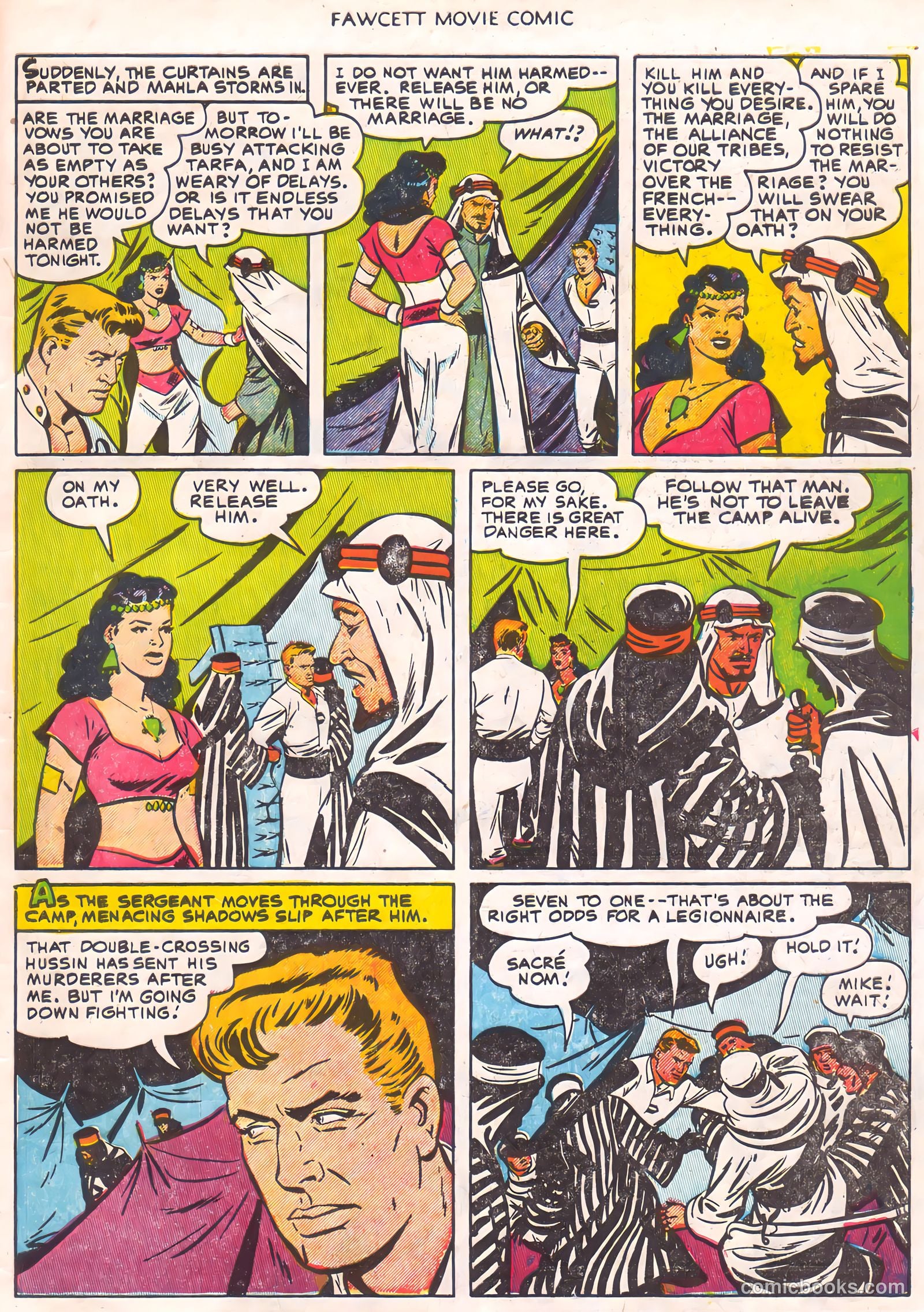 Fawcett Movie Comic 16 - Ten Tall Men #1 — page 31 of 36