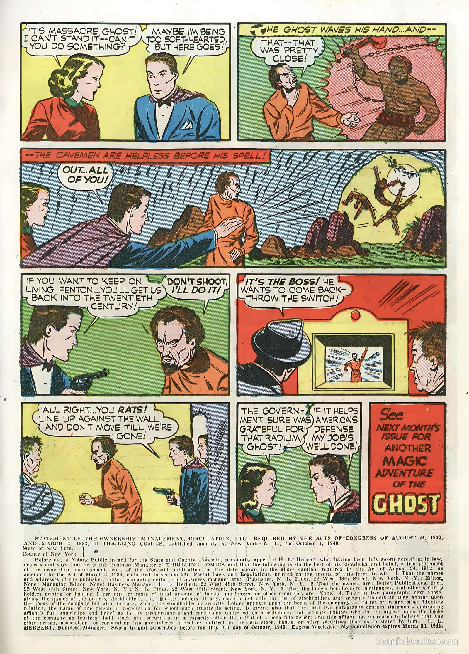 Thrilling Comics #14 (1940) — page 27 of 66