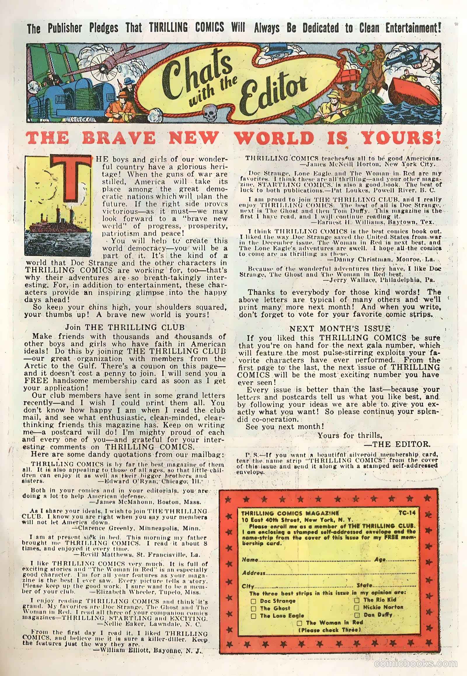 Thrilling Comics #14 (1940) — page 59 of 66