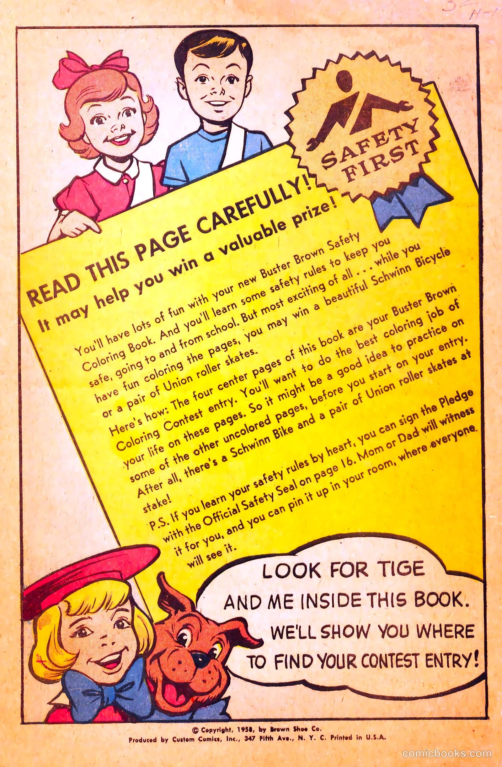 Buster Brown's Safety Coloring Book #nn (1958) — page 3 of 19