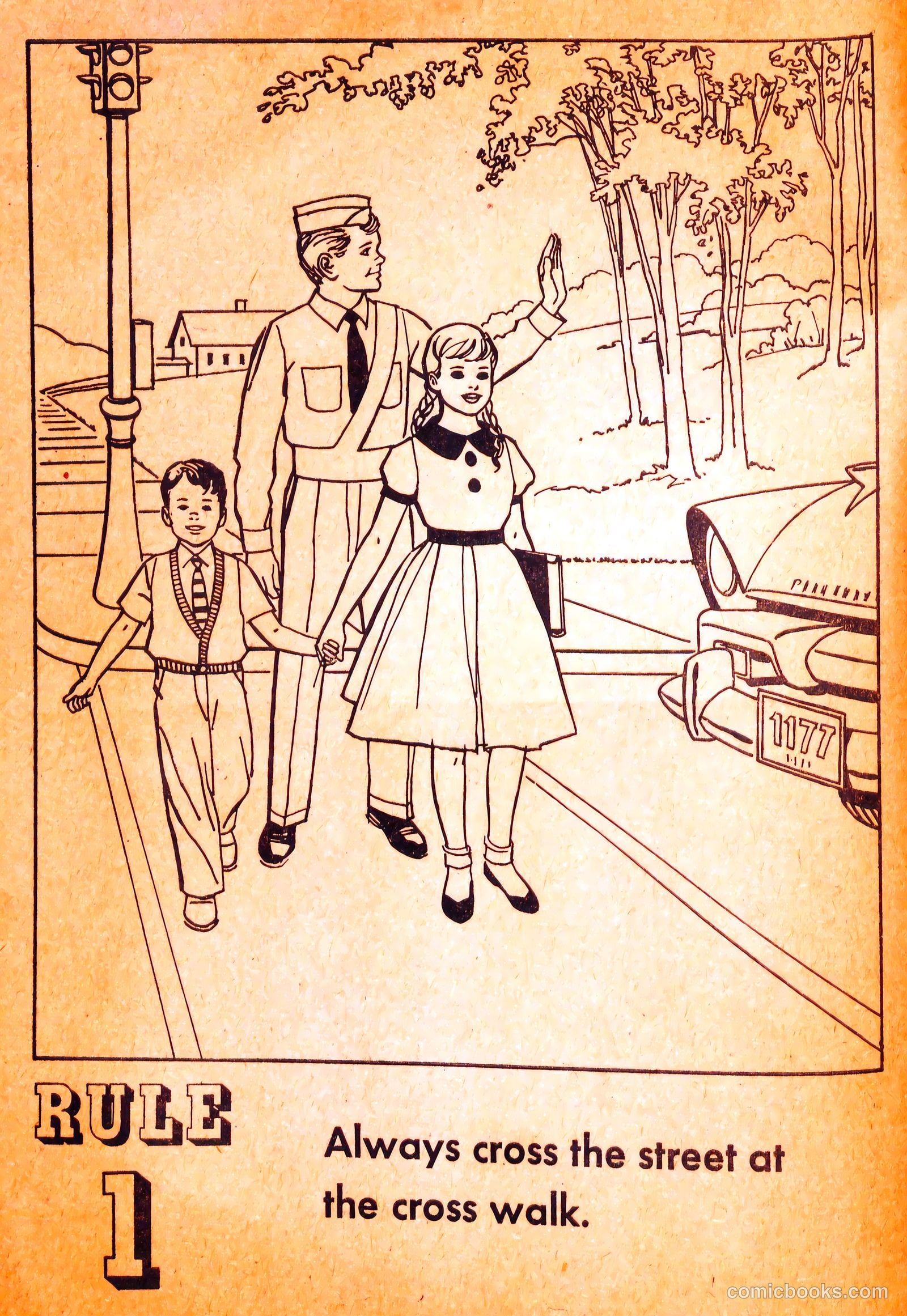 Buster Brown's Safety Coloring Book #nn (1958) — page 4 of 19