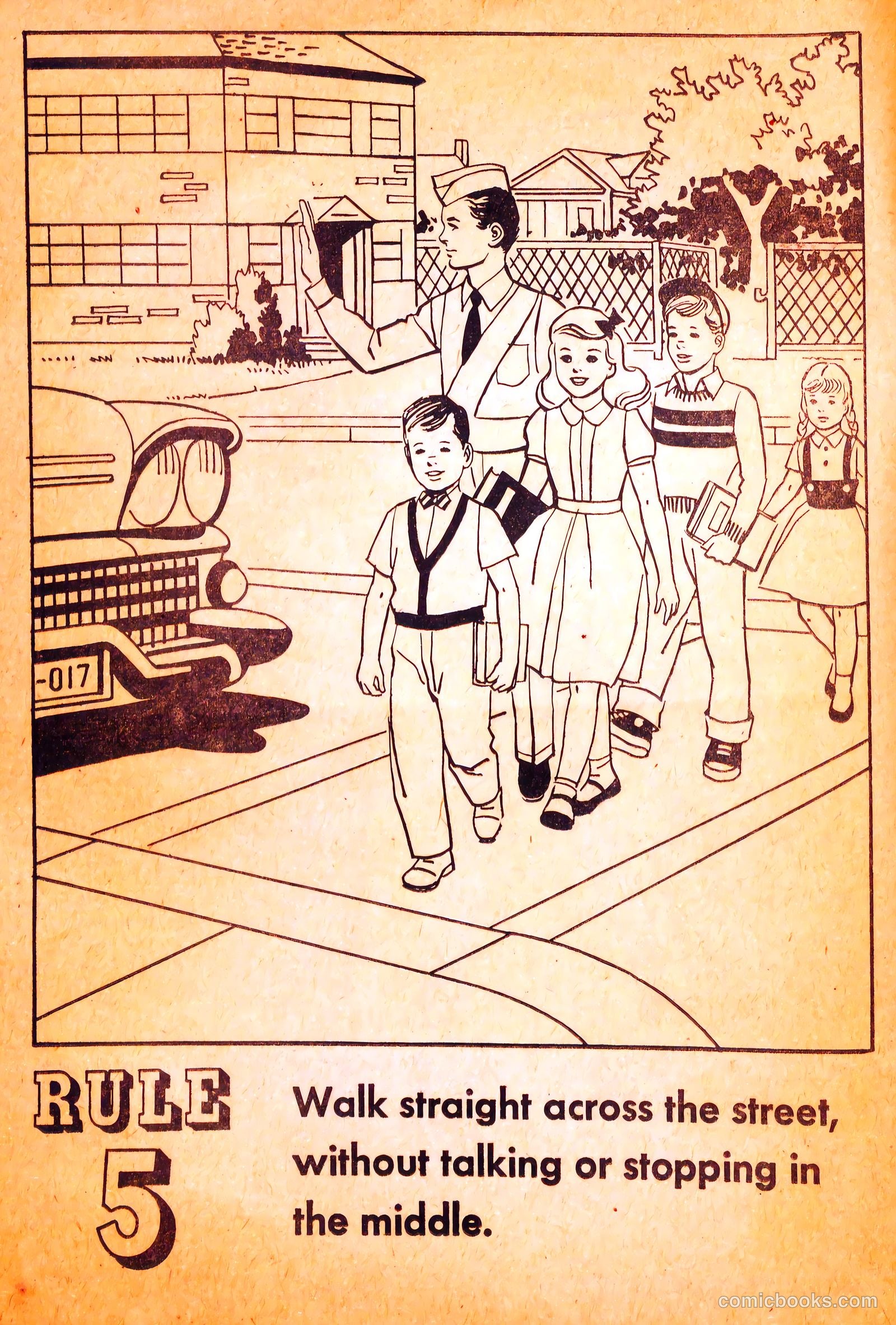 Buster Brown's Safety Coloring Book #nn (1958) — page 8 of 19
