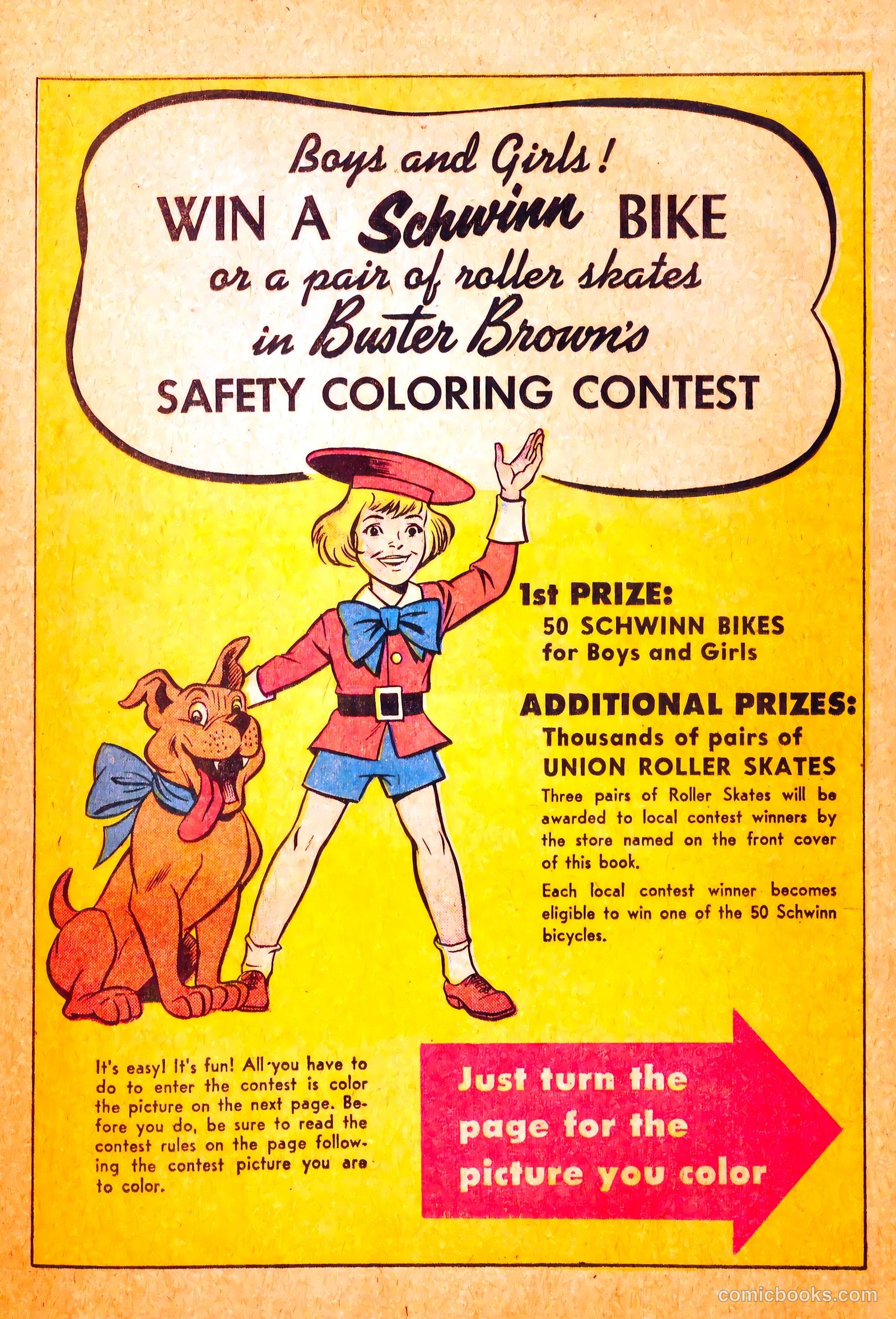Buster Brown's Safety Coloring Book #nn (1958) — page 9 of 19