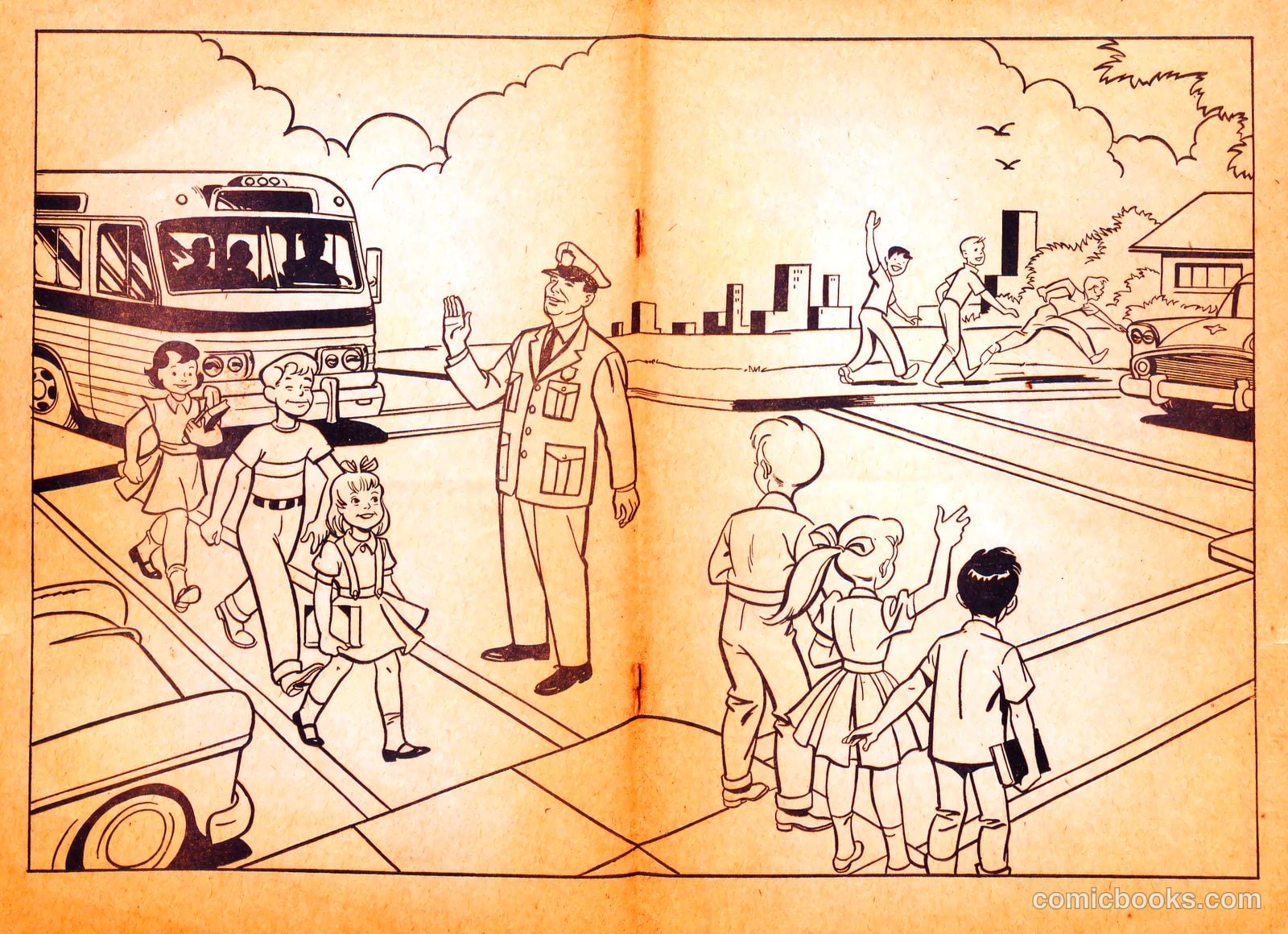 Buster Brown's Safety Coloring Book #nn (1958) — page 10 of 19