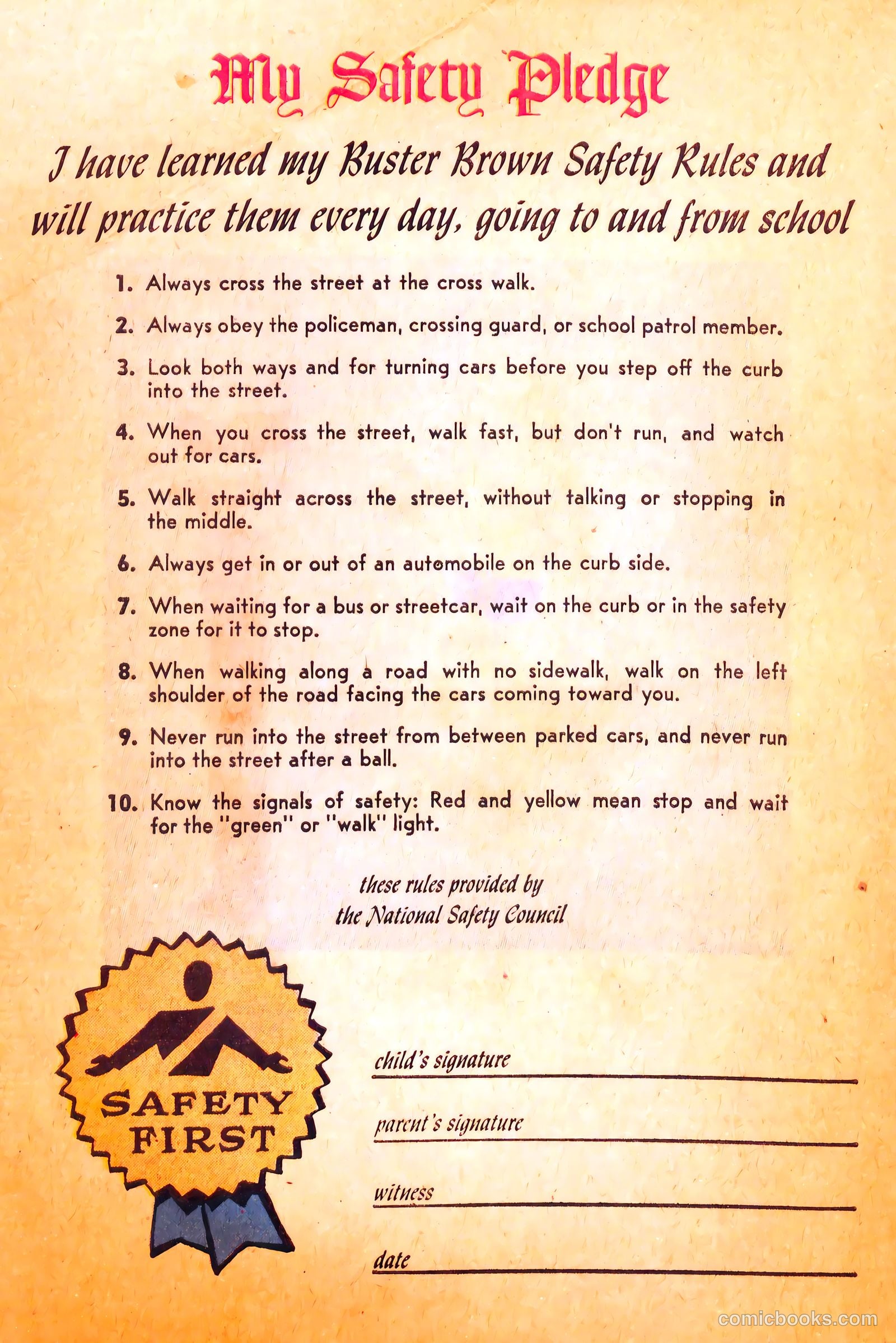 Buster Brown's Safety Coloring Book #nn (1958) — page 17 of 19