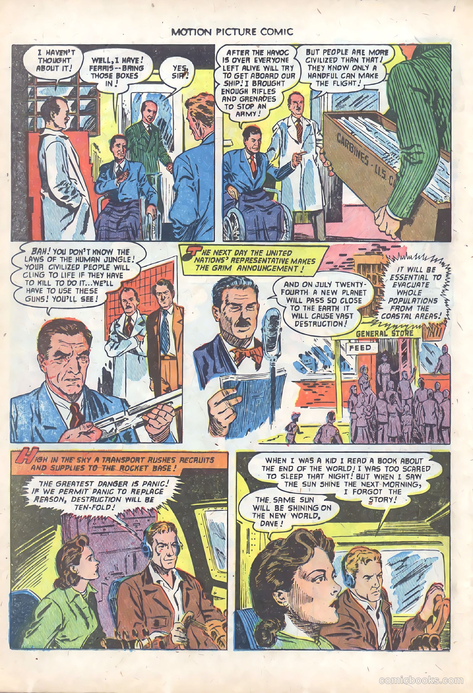 Motion Picture Comics 110 When Worlds Collide #1 — page 18 of 36