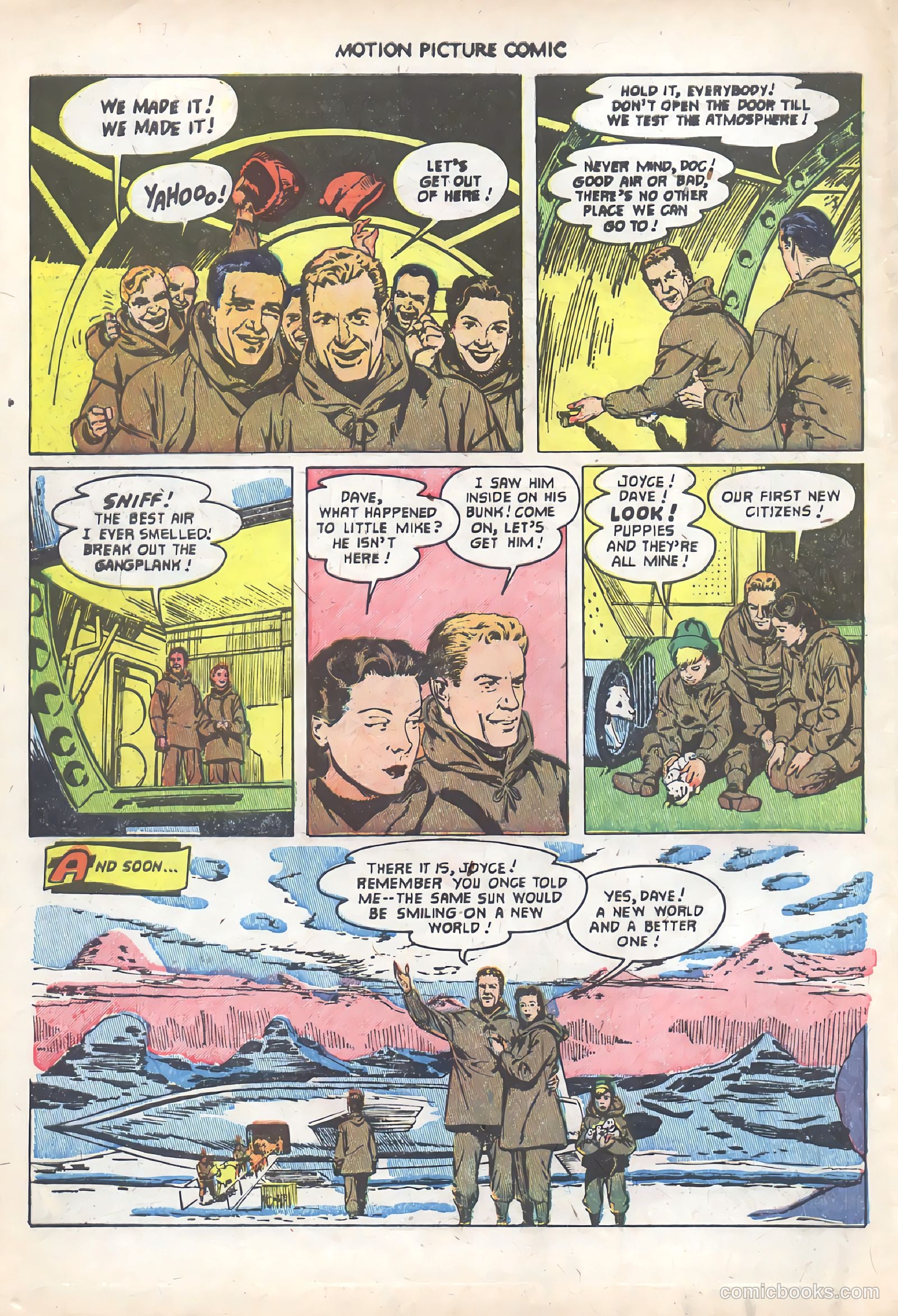 Motion Picture Comics 110 When Worlds Collide #1 — page 34 of 36