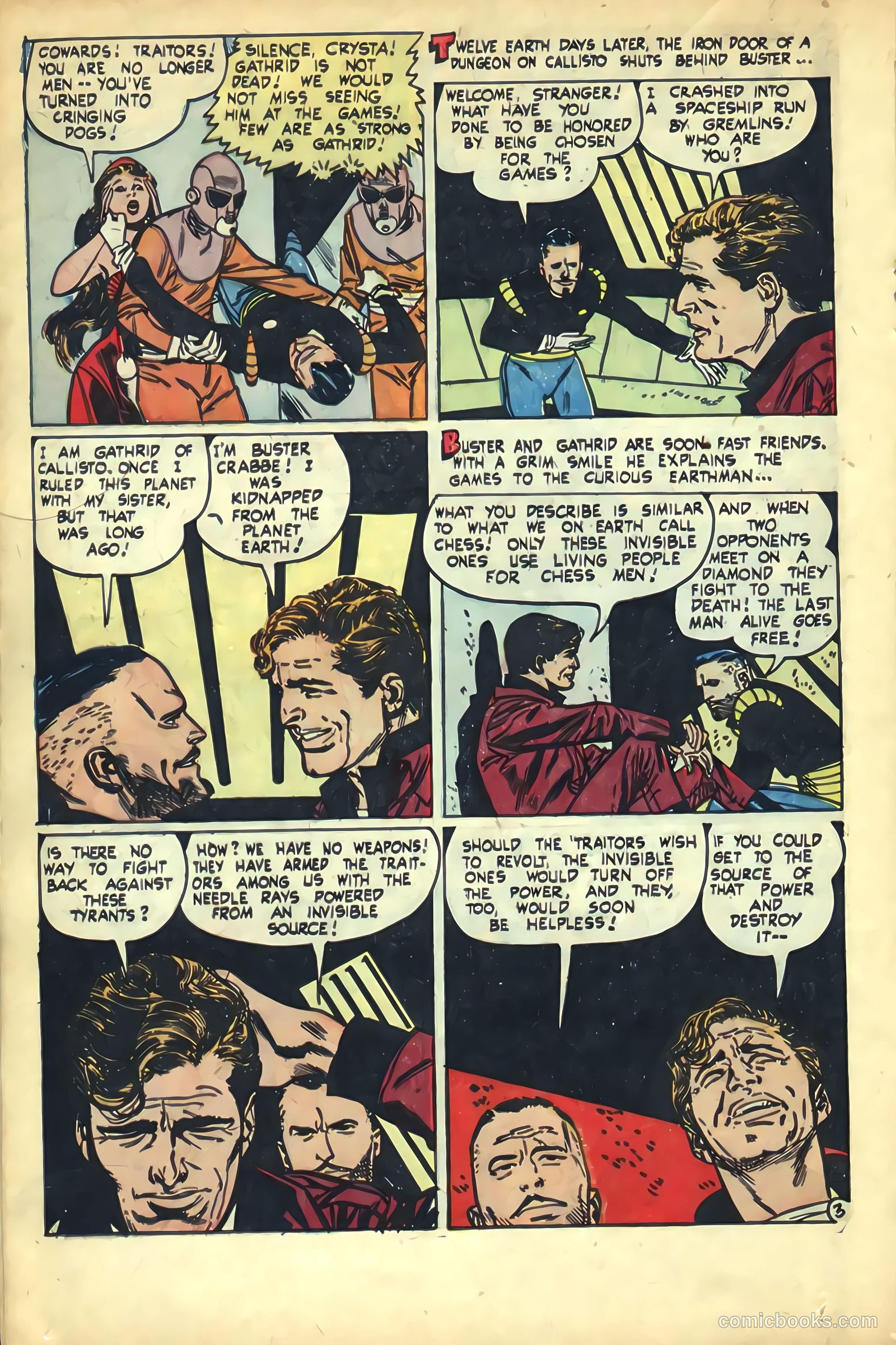 The Amazing Adventures of Buster Crabbe #3 (1955) — page 16 of 36