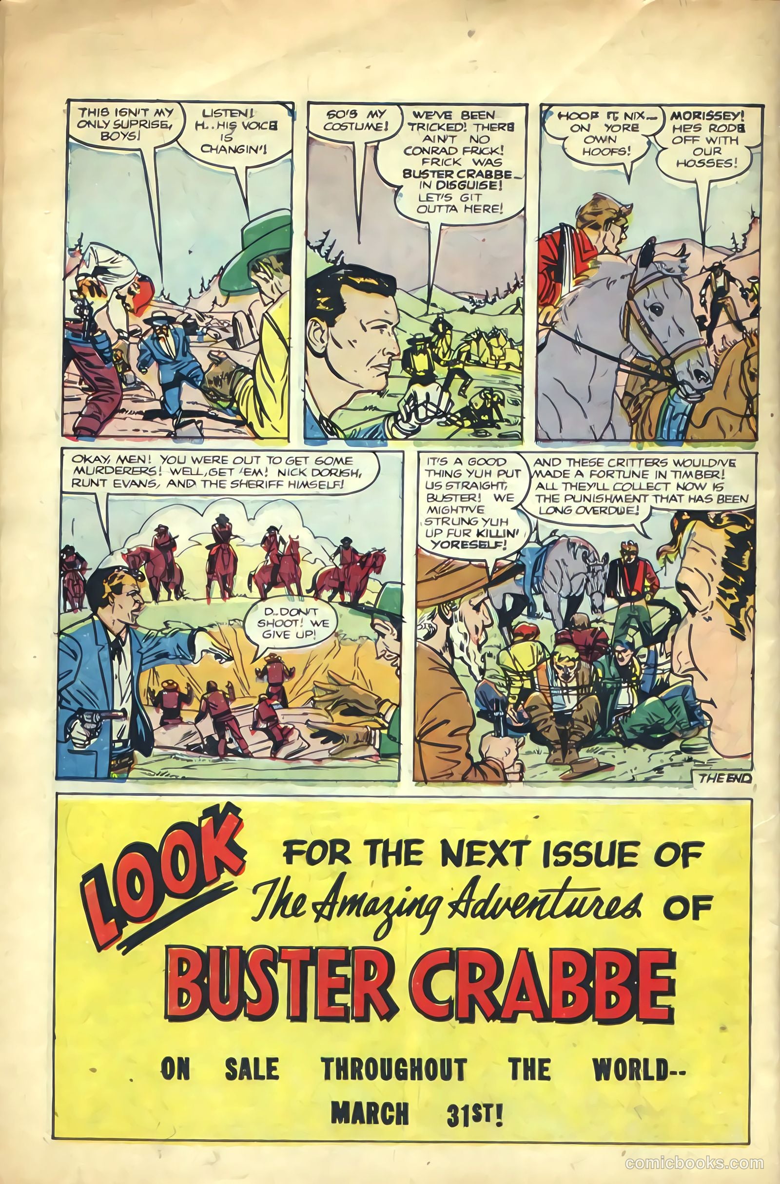 The Amazing Adventures of Buster Crabbe #3 (1955) — page 34 of 36