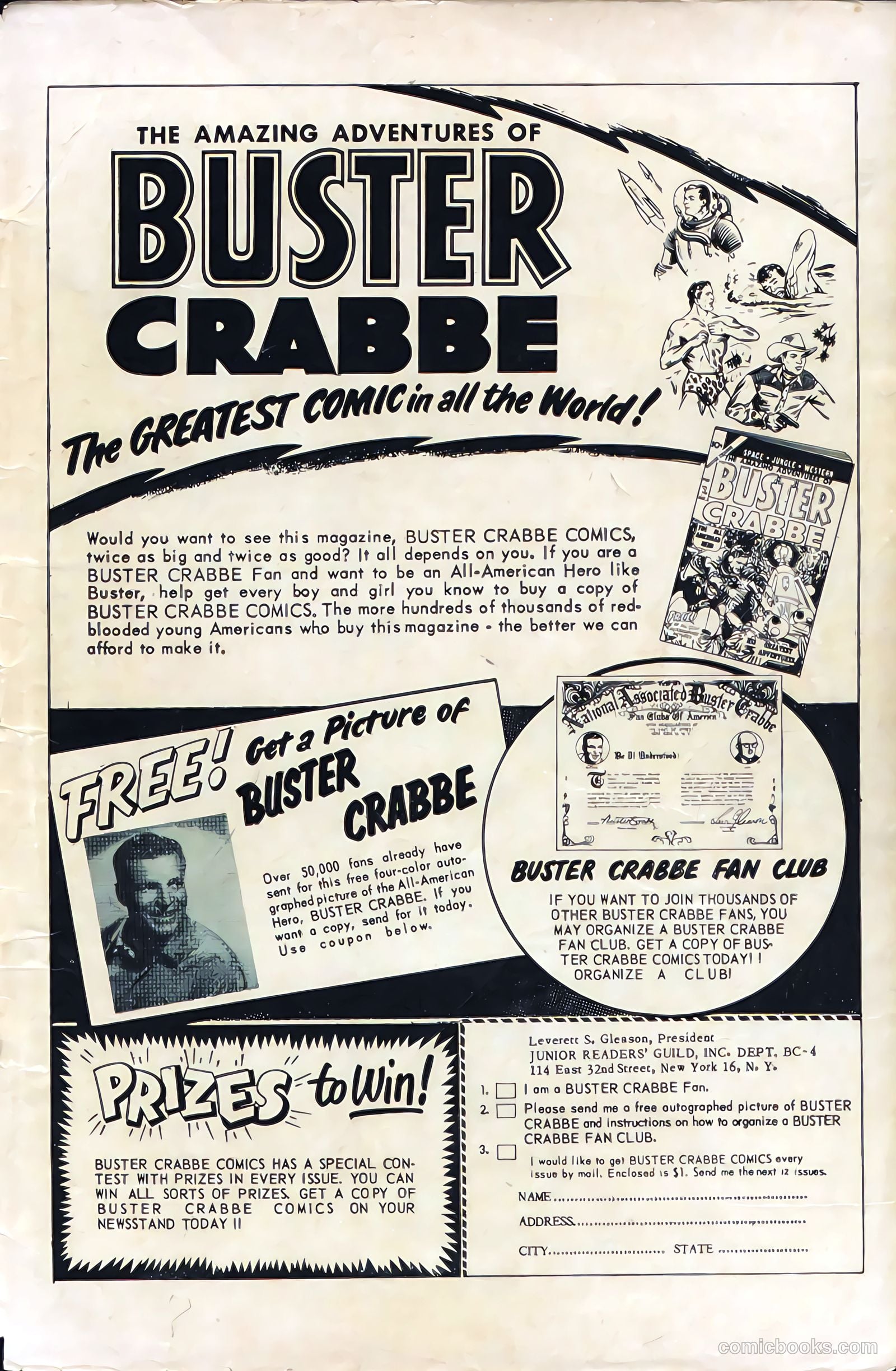The Amazing Adventures of Buster Crabbe #3 (1955) — page 35 of 36