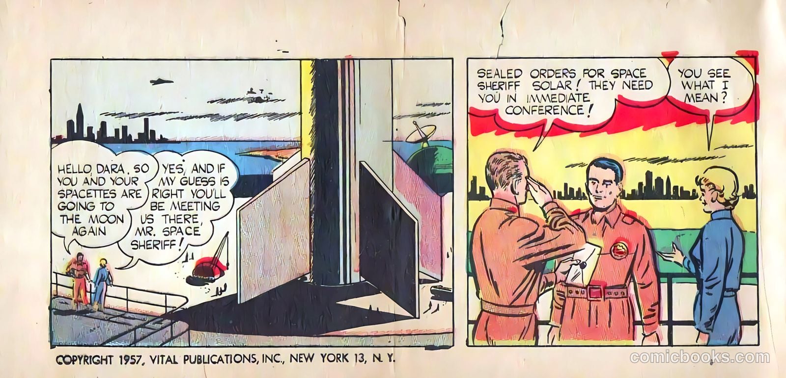 Jim Solar Space Sheriff Defeats the Moon Missile Men #nn (1957) — page 2 of 16