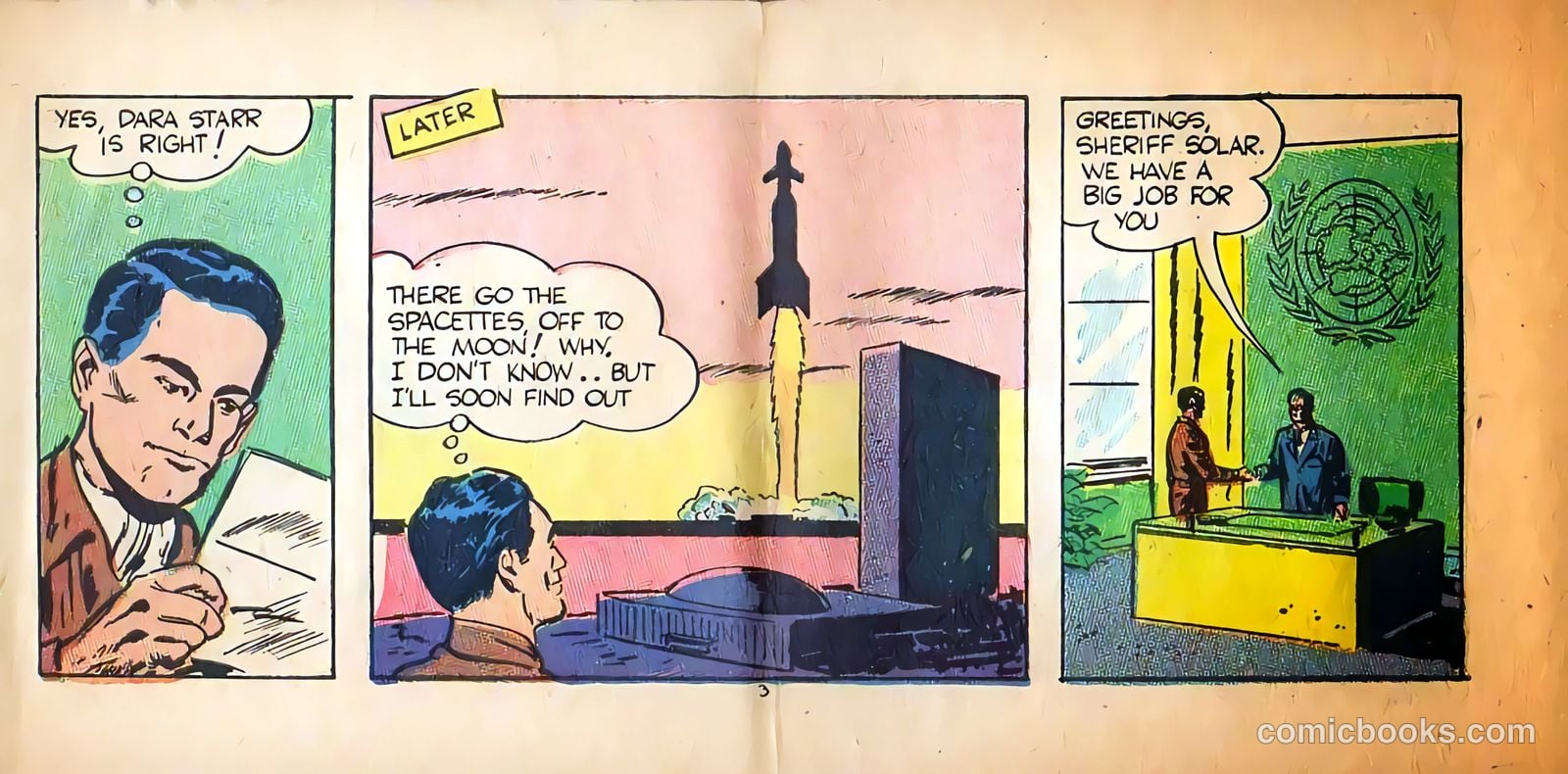 Jim Solar Space Sheriff Defeats the Moon Missile Men #nn (1957) — page 3 of 16