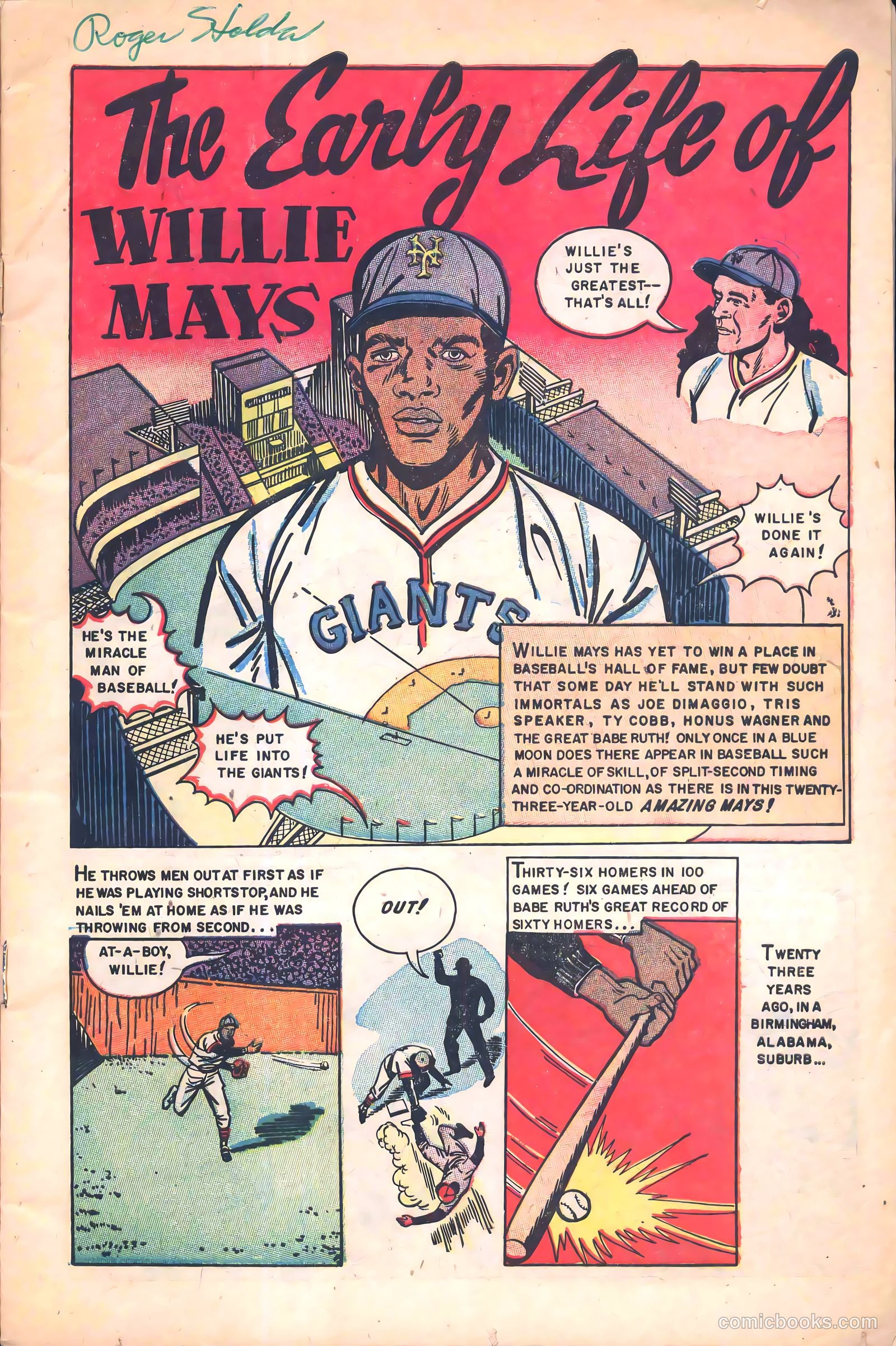 The Amazing Willie Mays #1 (1954) — page 3 of 36